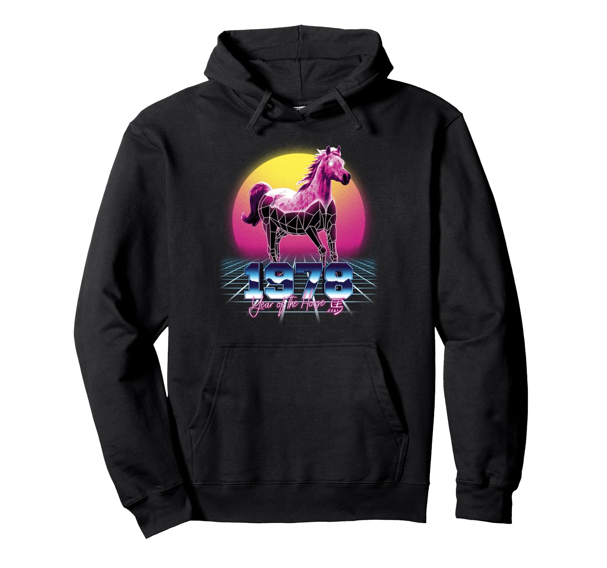 1978 Year Horse 80S Chinese Zodiac Hoodie - Trendy Graphic Men Women - T-Shirt, Sweatshirt, Hoodie