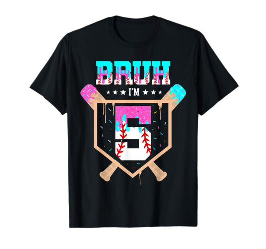 Baseball 5 Year Old Ice Cream Drip 5Th T-Shirt - Unique Graphic Unisex - T-Shirt, Sweatshirt, Hoodie
