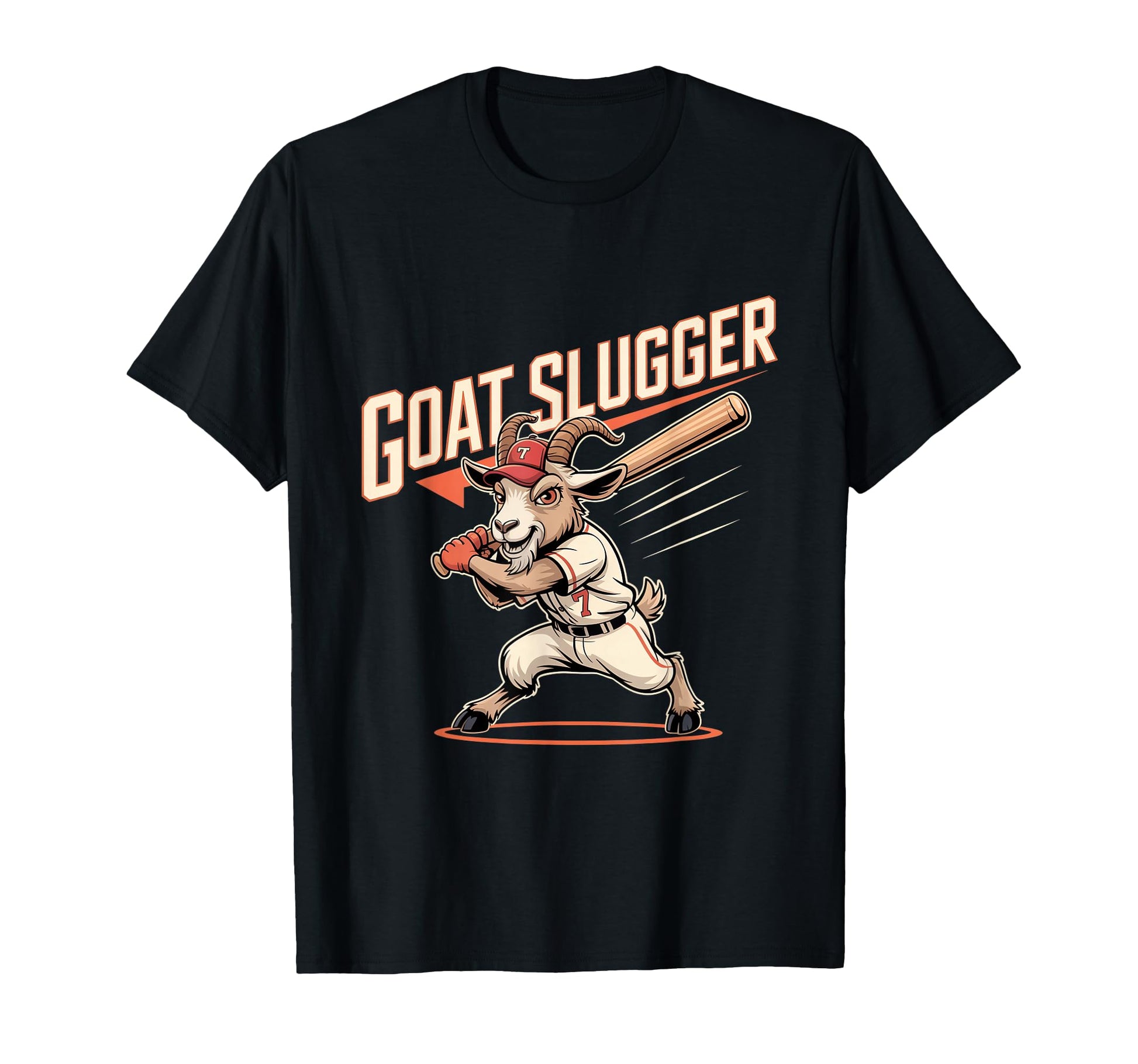 Goat Slugger Baseball Power Hitter All T-Shirt - Minimalist Print Unisex - T-Shirt, Sweatshirt, Hoodie