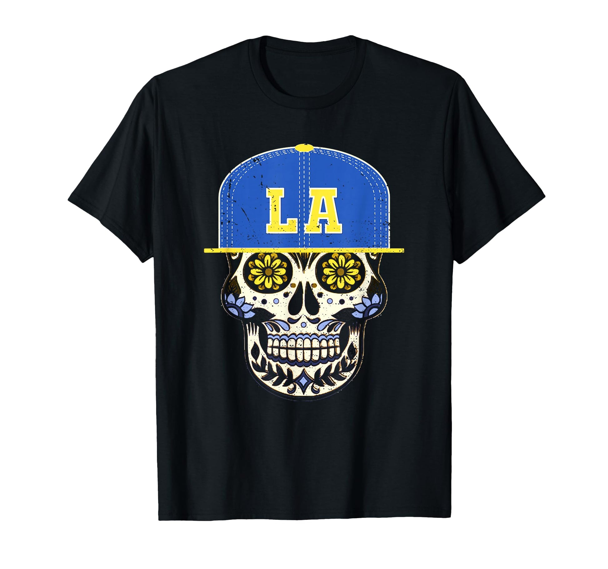 Los Angeles Sugar Skull Mexican Art T-Shirt - Streetwear Style for Adults - T-Shirt, Sweatshirt, Hoodie