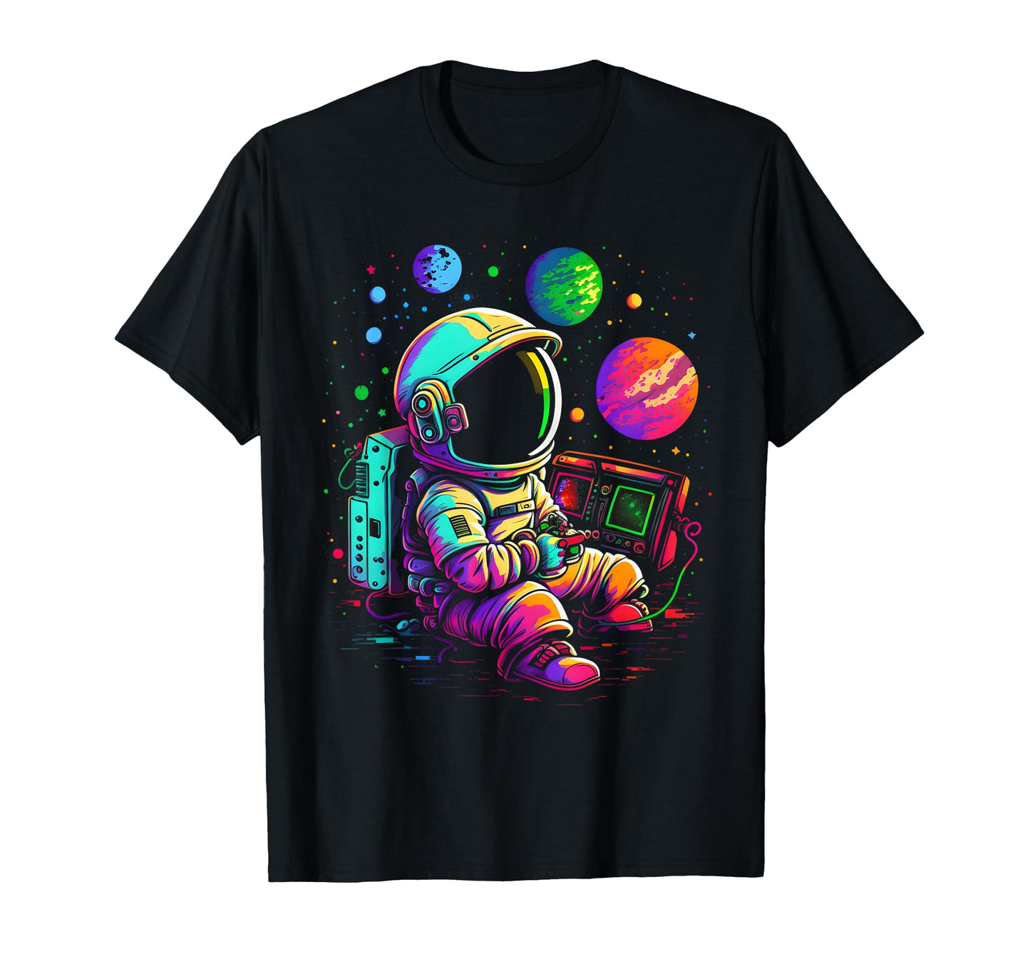 Arcade Planets Universe Gaming T-Shirt - Minimalist Print for Adults - T-Shirt, Sweatshirt, Hoodie