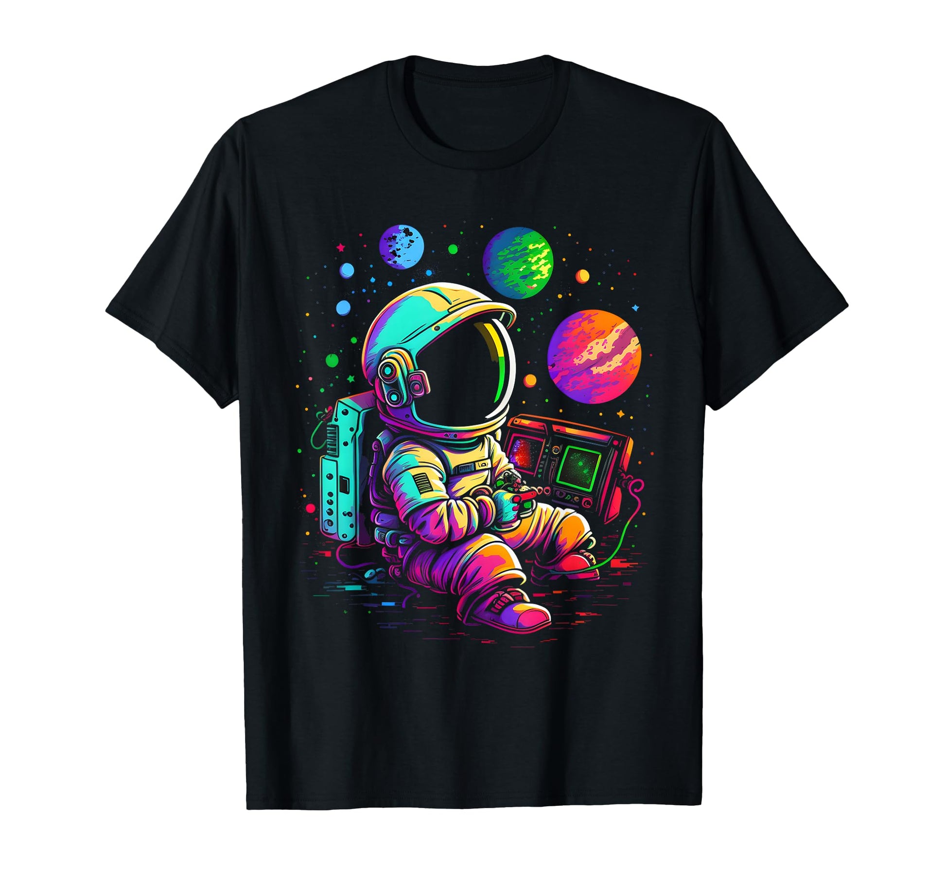 Arcade Planets Universe Gaming T-Shirt - Minimalist Print for Adults - T-Shirt, Sweatshirt, Hoodie