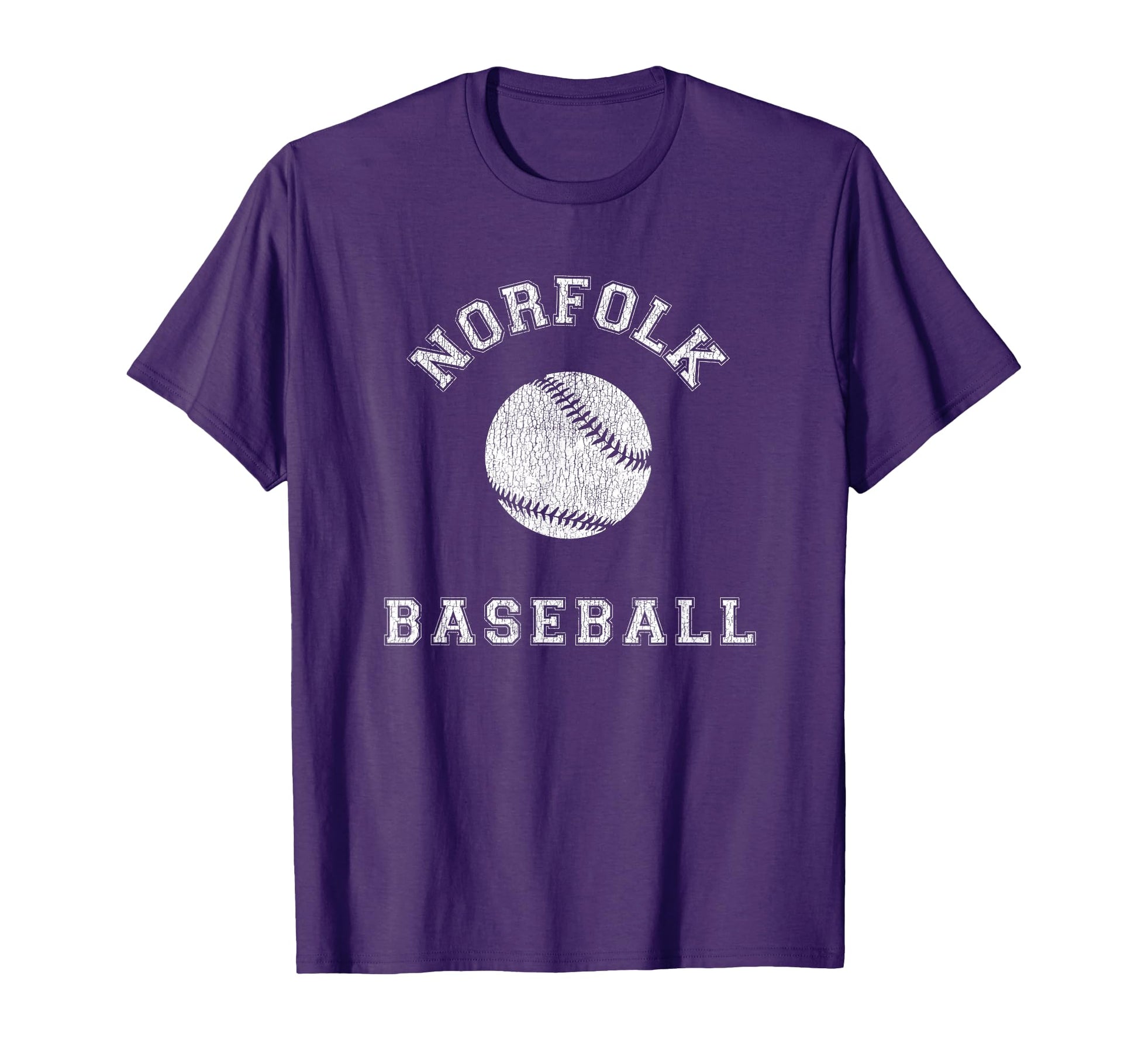 Norfolk Baseball Distressed T-Shirt - Minimalist Print for Adults - T-Shirt, Sweatshirt, Hoodie
