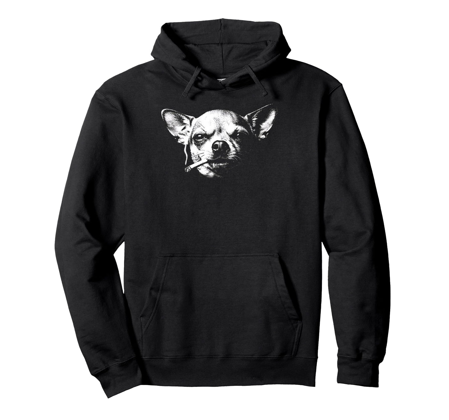 Smoking Chihuahua Y2K Grunge Aesthetic Hoodie - Unique Graphic Men Women - T-Shirt, Sweatshirt, Hoodie