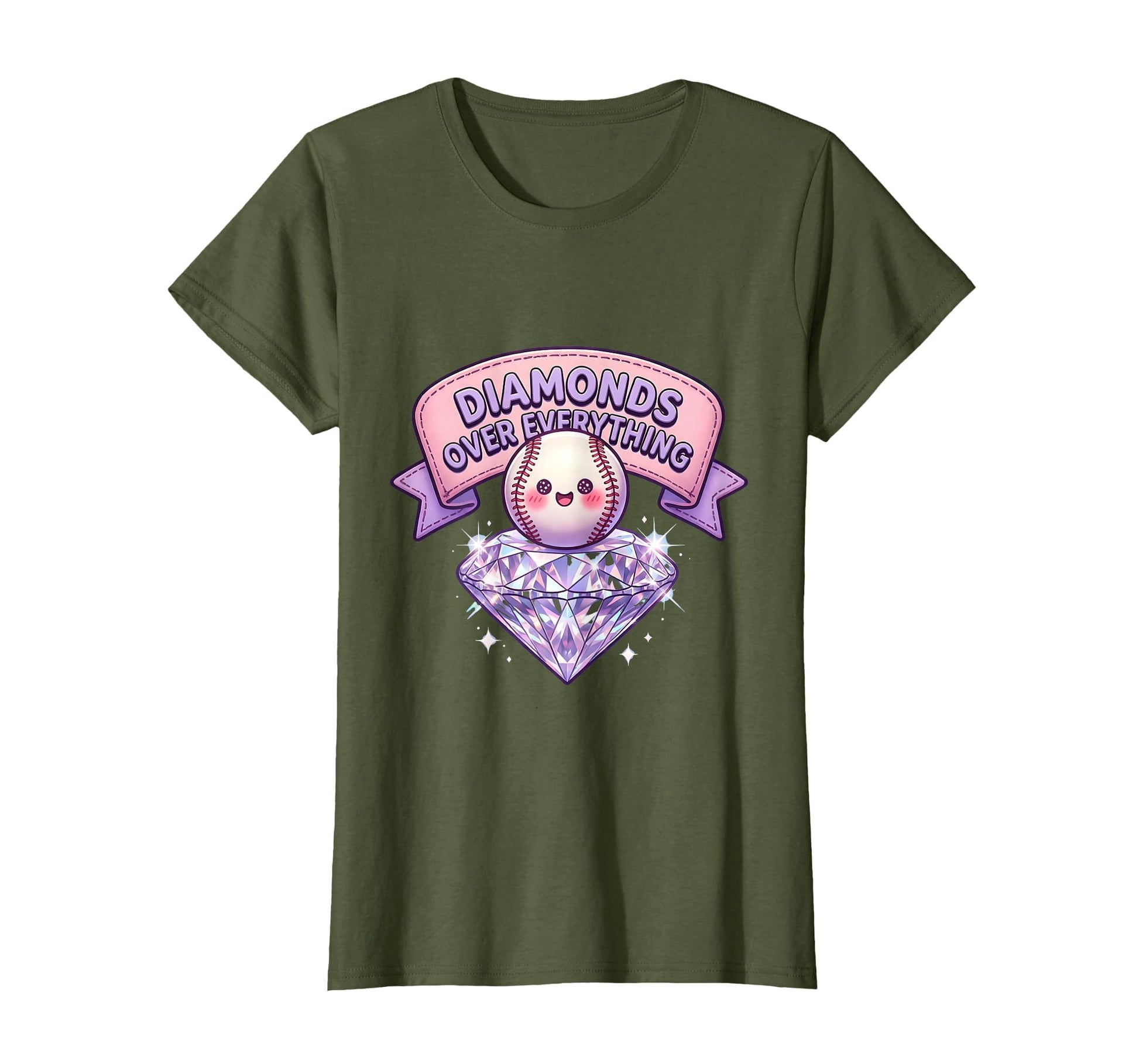 Dirt And Diamonds Baseball Diamonds T-Shirt - Casual Everyday Wear Unisex - T-Shirt, Sweatshirt, Hoodie