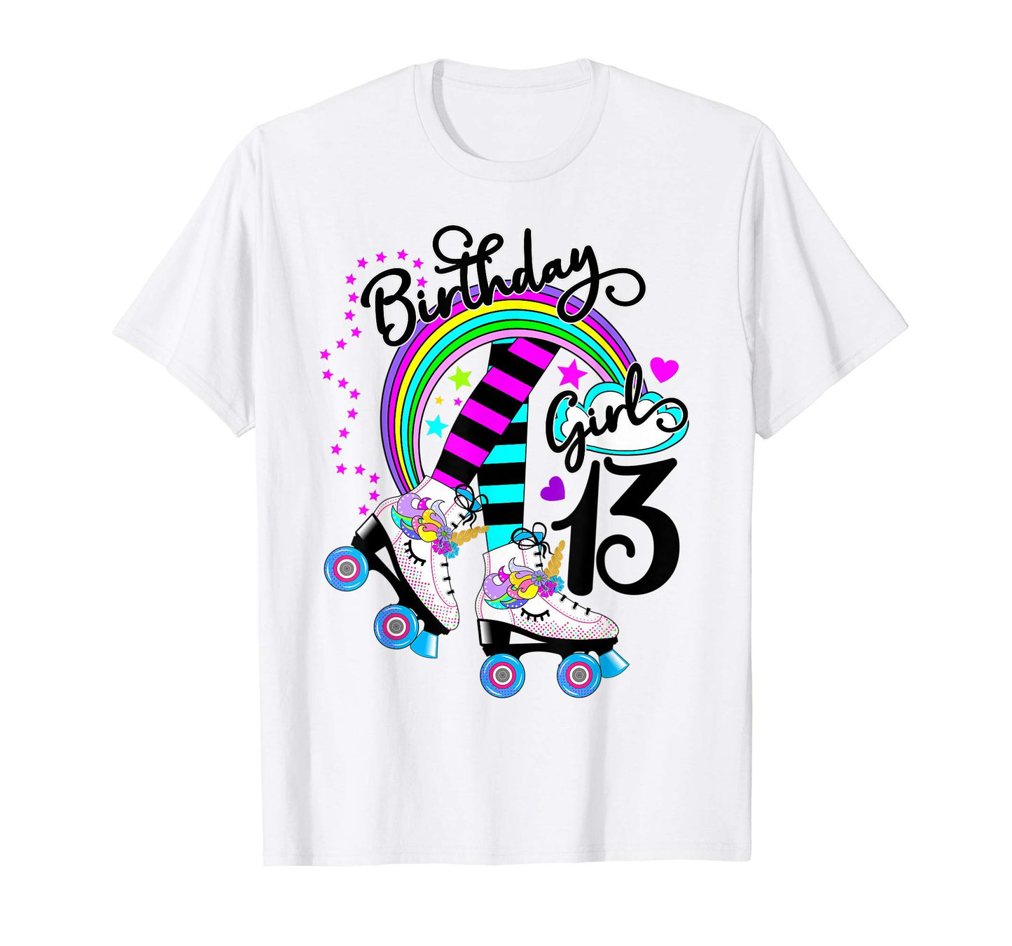 13Th Unicorn Roller Skate Birthday T-Shirt - Fun Novelty Design Unisex - T-Shirt, Sweatshirt, Hoodie