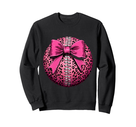 Baseball Coquette Bow Baseball Player Sweatshirt - Novelty Apparel Unisex - T-Shirt, Sweatshirt, Hoodie