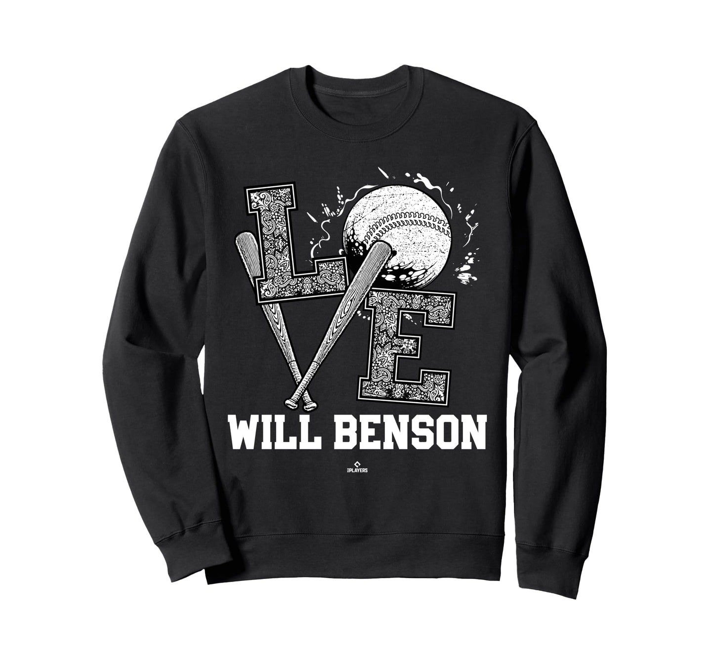 Distressed Baseball Love Will Benson Sweatshirt - Unique Graphic Unisex - T-Shirt, Sweatshirt, Hoodie