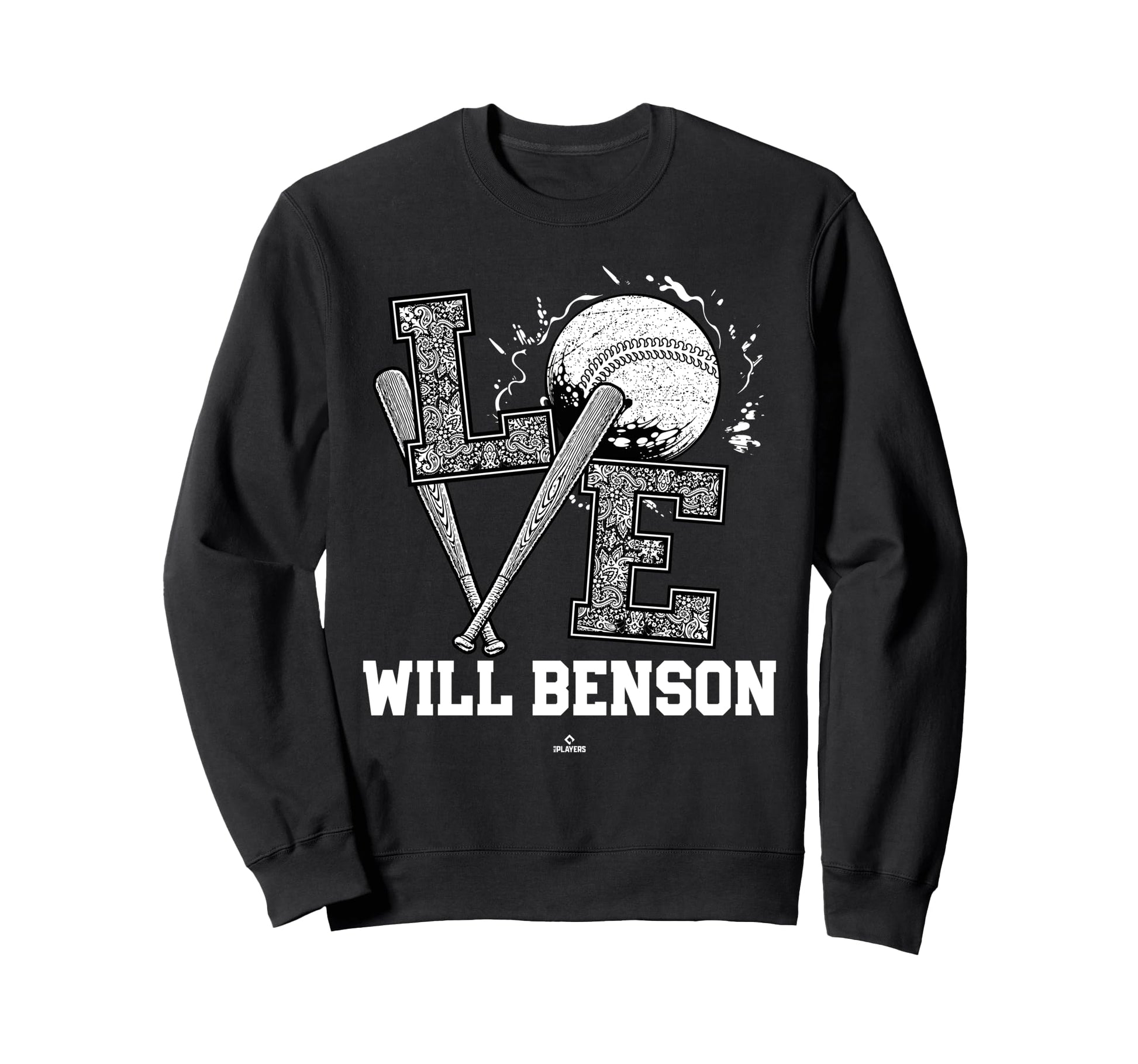 Distressed Baseball Love Will Benson Sweatshirt - Unique Graphic Unisex - T-Shirt, Sweatshirt, Hoodie