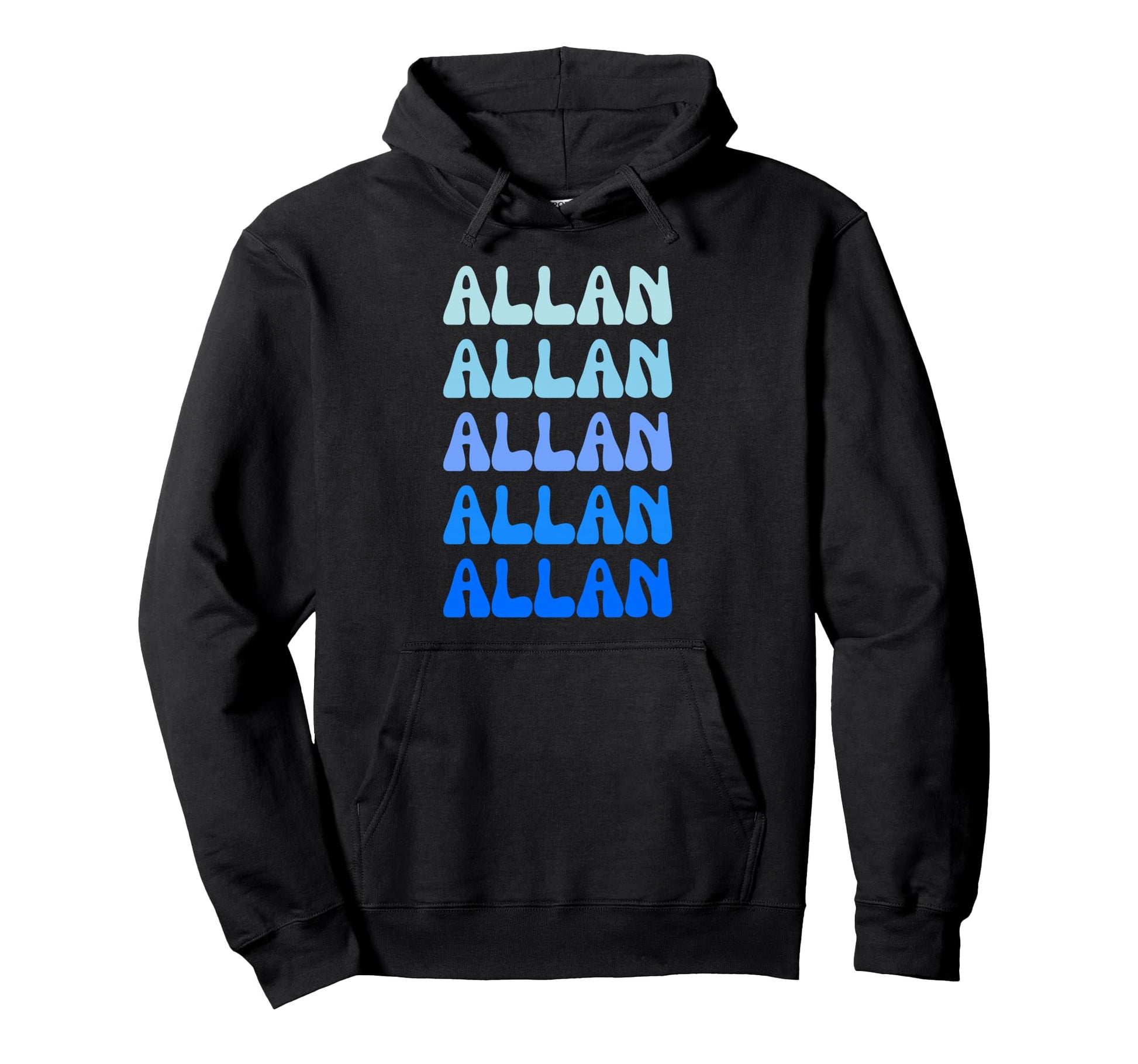Allan Name Stack Hoodie - Graphic Print Unisex - T-Shirt, Sweatshirt, Hoodie