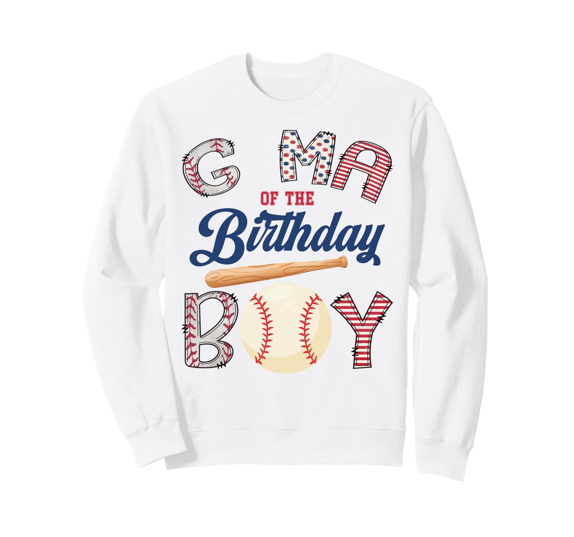 G Ma Birthday Baseball Party Family Sweatshirt - Graphic Print for Adults - T-Shirt, Sweatshirt, Hoodie