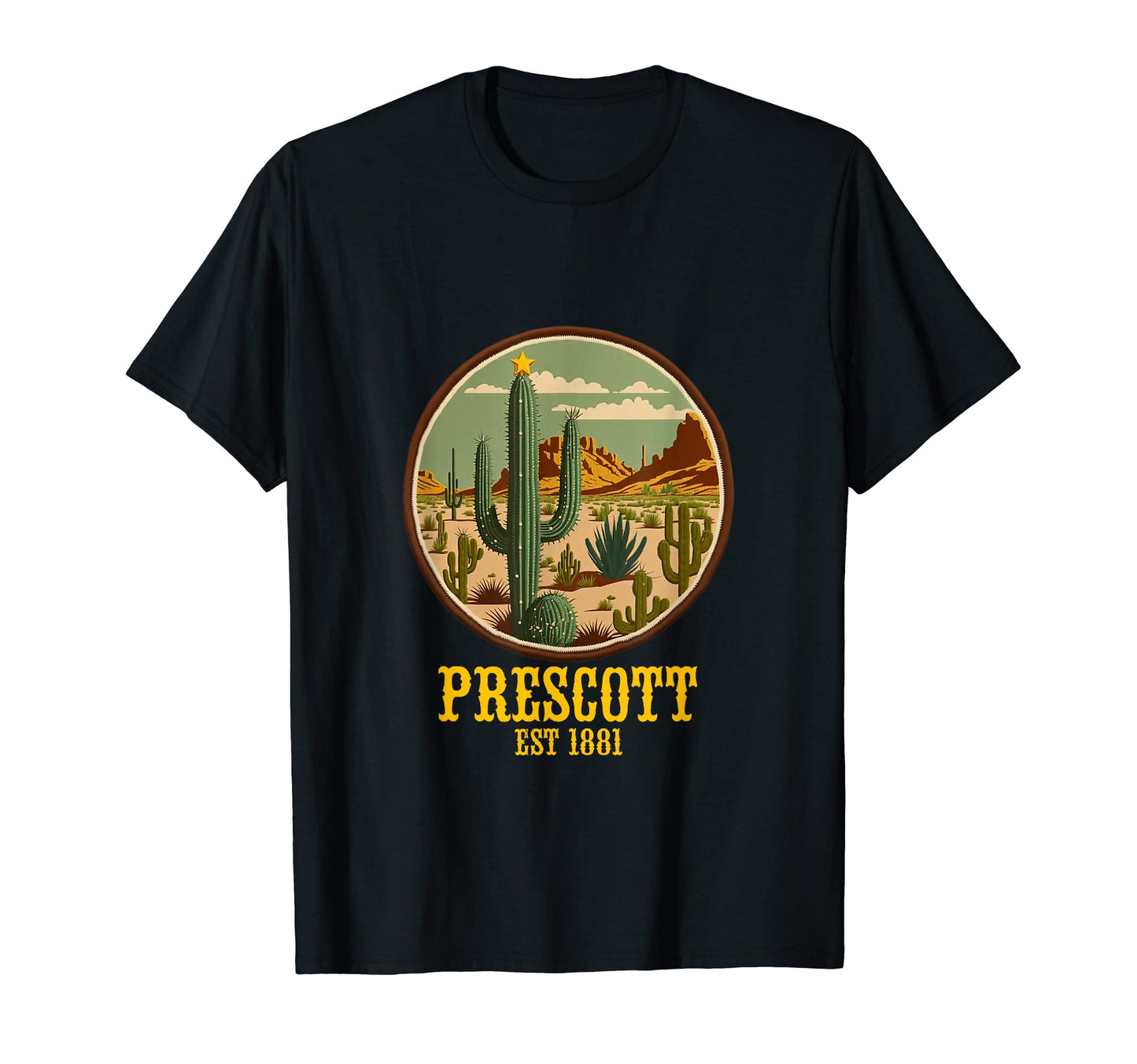 Prescott Arizona Western Cactus T-Shirt - Unique Graphic Unisex - T-Shirt, Sweatshirt, Hoodie