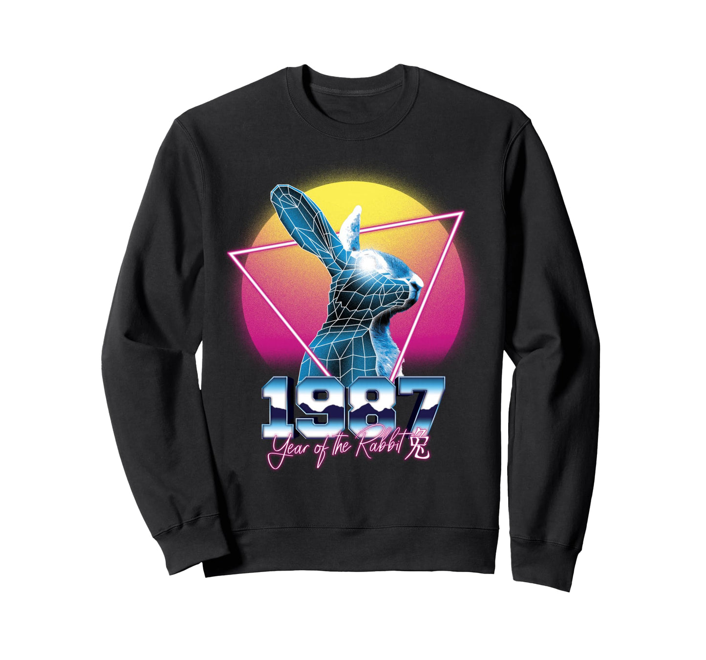 1987 Year Rabbit 80S Chinese Zodiac Sweatshirt - Custom Art Print Unisex - T-Shirt, Sweatshirt, Hoodie