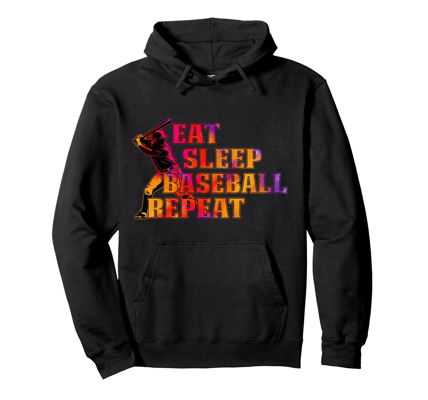 Eat Sleep Baseball Repeat Sport Fans Hoodie - Novelty Apparel Men Women - T-Shirt, Sweatshirt, Hoodie