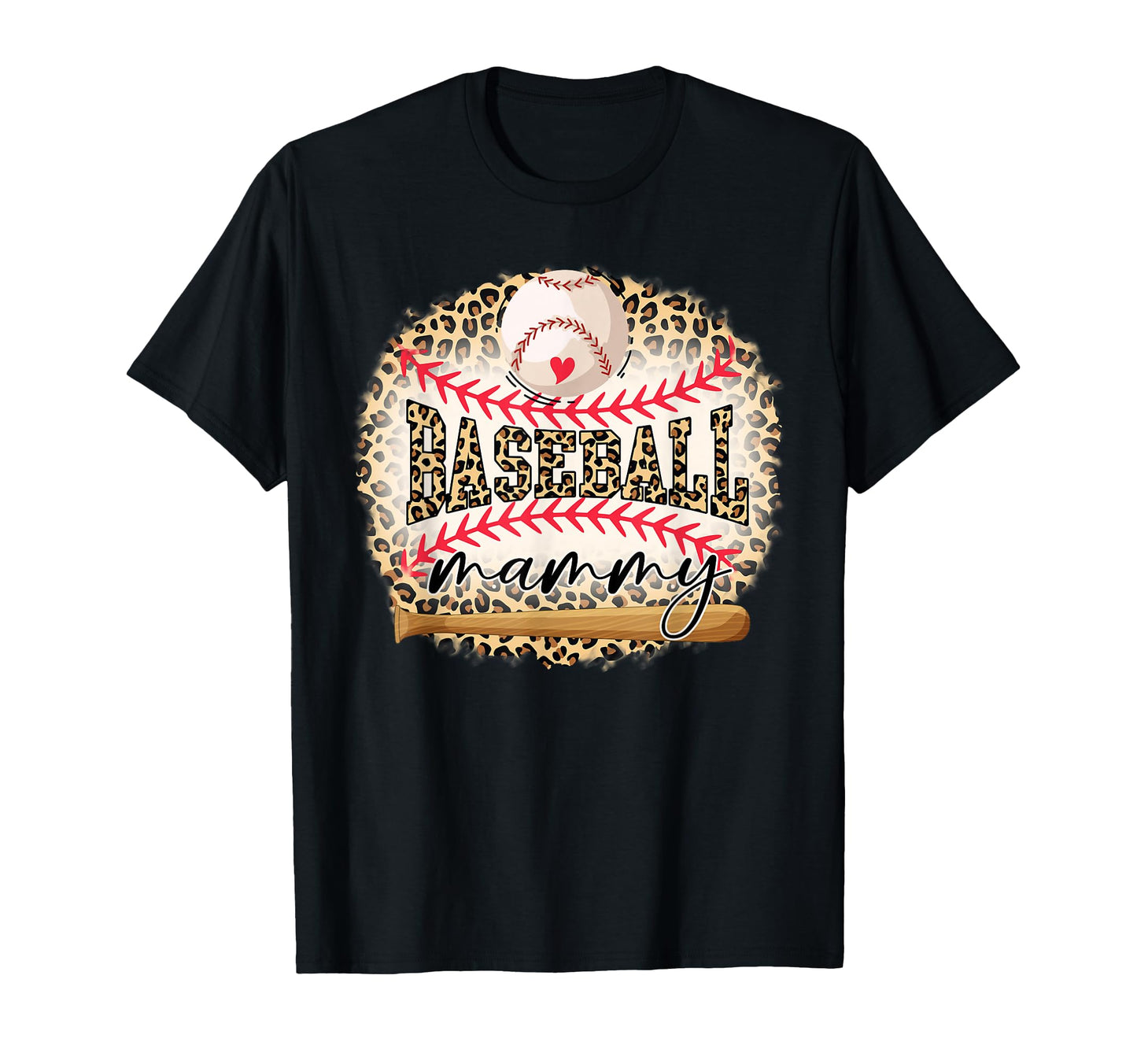 Baseball Mammy Funny Leopard Baseball T-Shirt - Trendy Graphic Men Women - T-Shirt, Sweatshirt, Hoodie
