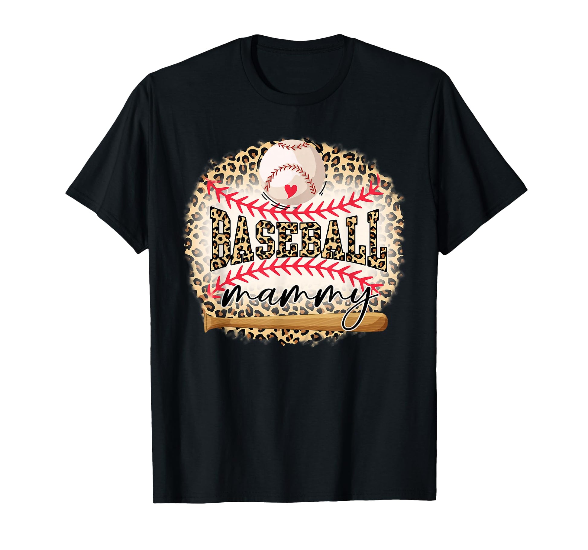 Baseball Mammy Funny Leopard Baseball T-Shirt - Trendy Graphic Men Women - T-Shirt, Sweatshirt, Hoodie