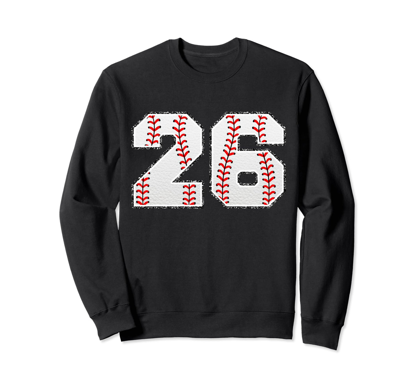26 Baseball Distressed Number Sweatshirt - Streetwear Style Unisex - T-Shirt, Sweatshirt, Hoodie