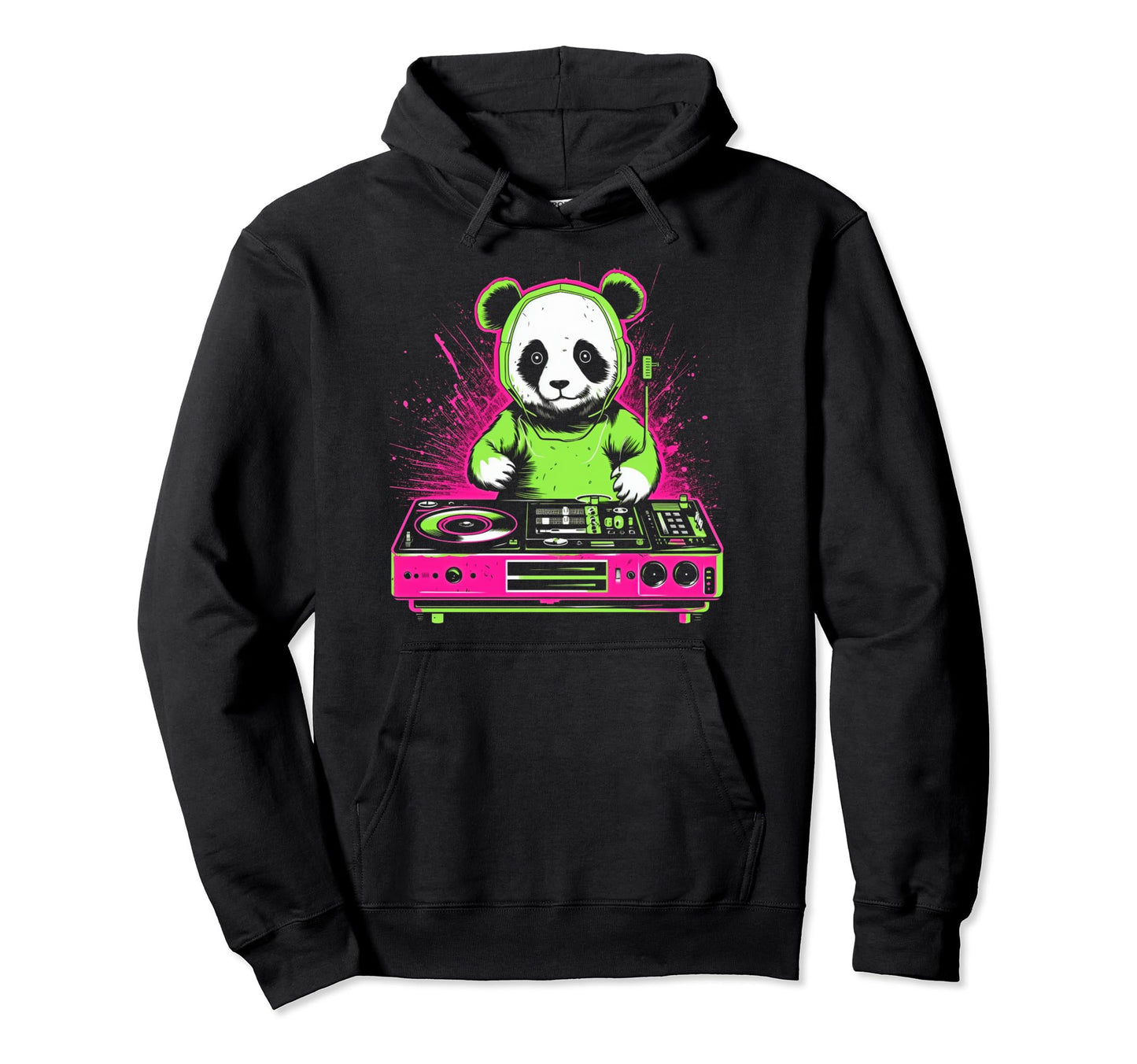Kawaii Panda Dj Japanese Edm Y2K Hoodie - Aesthetic Graphic Unisex - T-Shirt, Sweatshirt, Hoodie