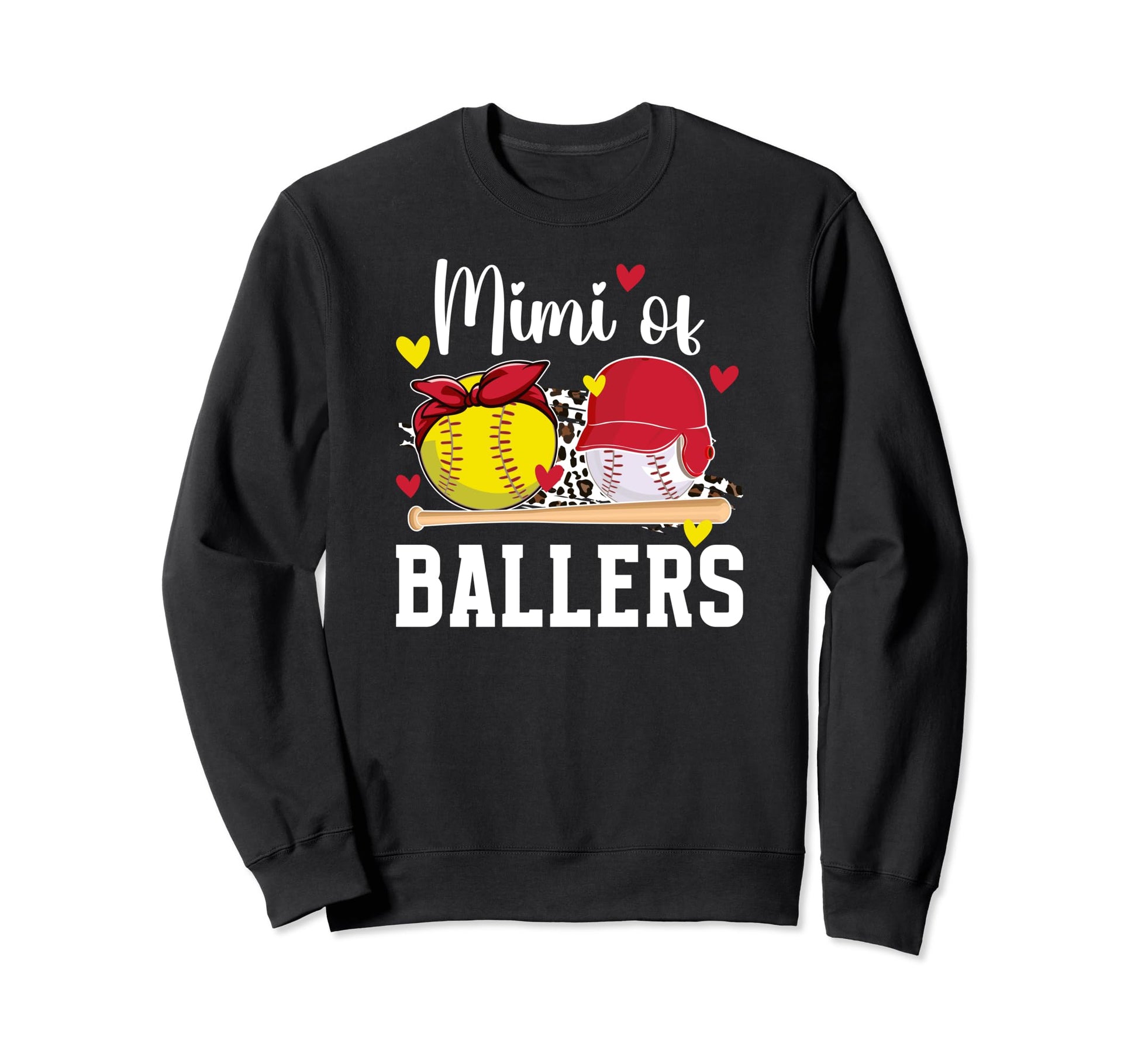 Mimi Ballers Leopard Softball Sweatshirt - Streetwear Style Men Women - T-Shirt, Sweatshirt, Hoodie