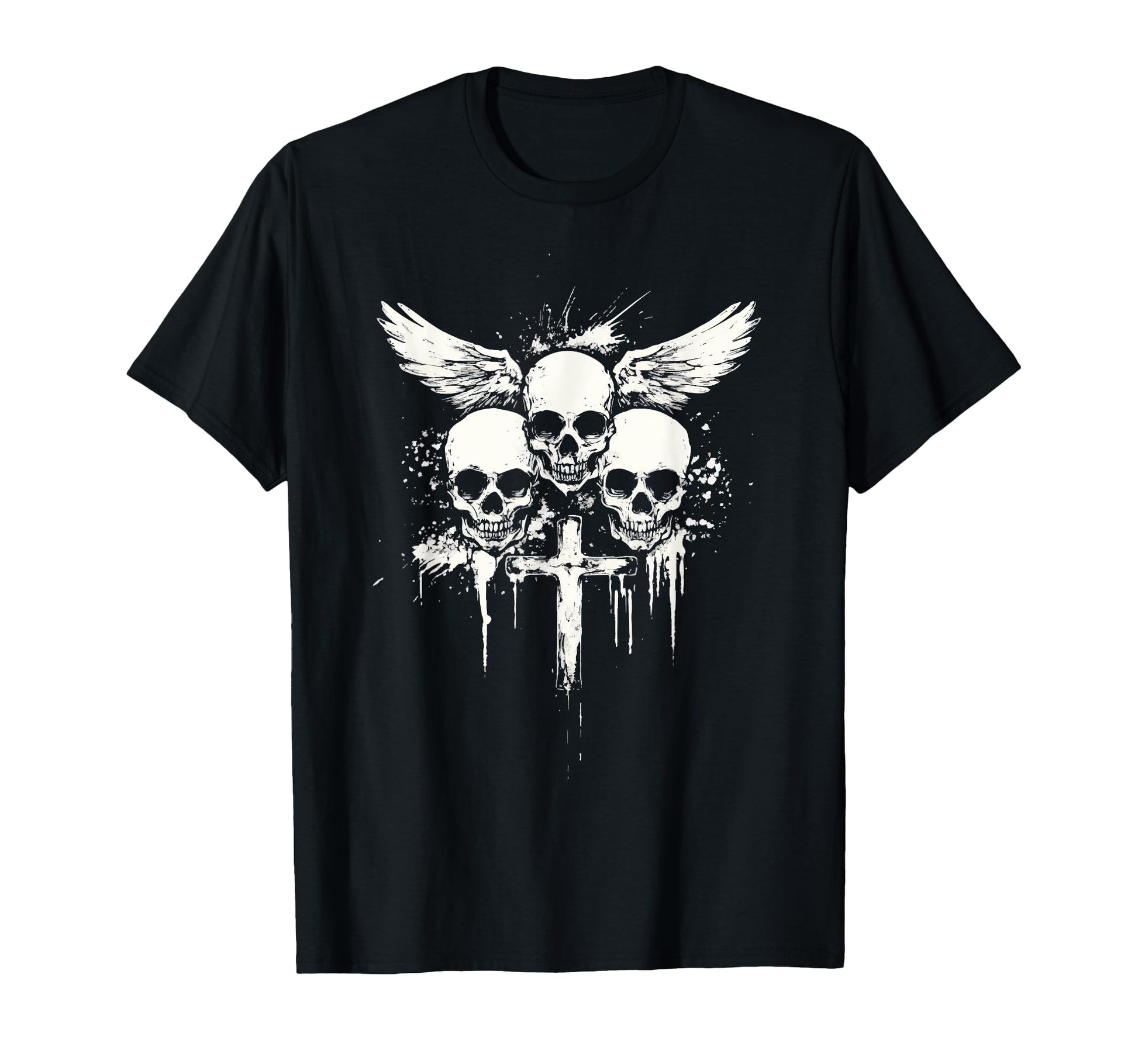 Skull Cross Goth Gothic Emo Alt Grunge T-Shirt - Trendy Graphic Men Women - T-Shirt, Sweatshirt, Hoodie