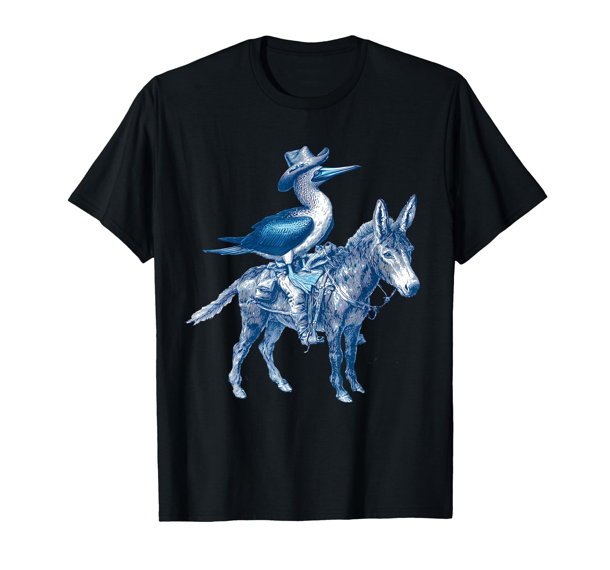 Blue Footed Booby Cowboy Cowgirl Western T-Shirt - Novelty Apparel Unisex - T-Shirt, Sweatshirt, Hoodie