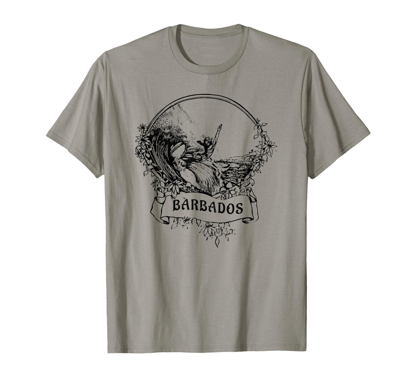 Barbados West Indies Surfing Surfer T-Shirt - Trendy Graphic for Adults - T-Shirt, Sweatshirt, Hoodie
