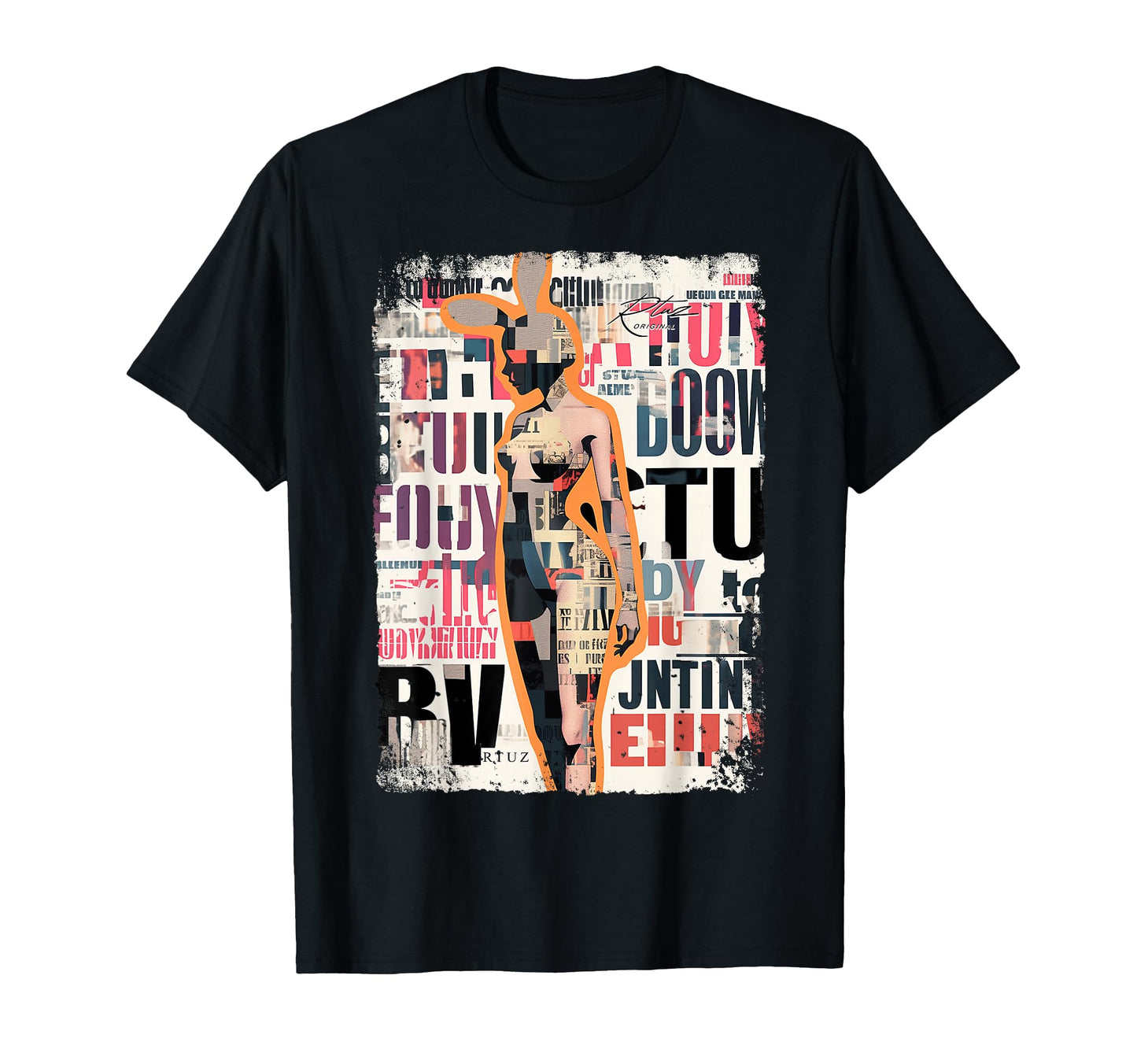 Magazine Cover Bunny Collage Sexy T-Shirt - Custom Art Print Men Women - T-Shirt, Sweatshirt, Hoodie