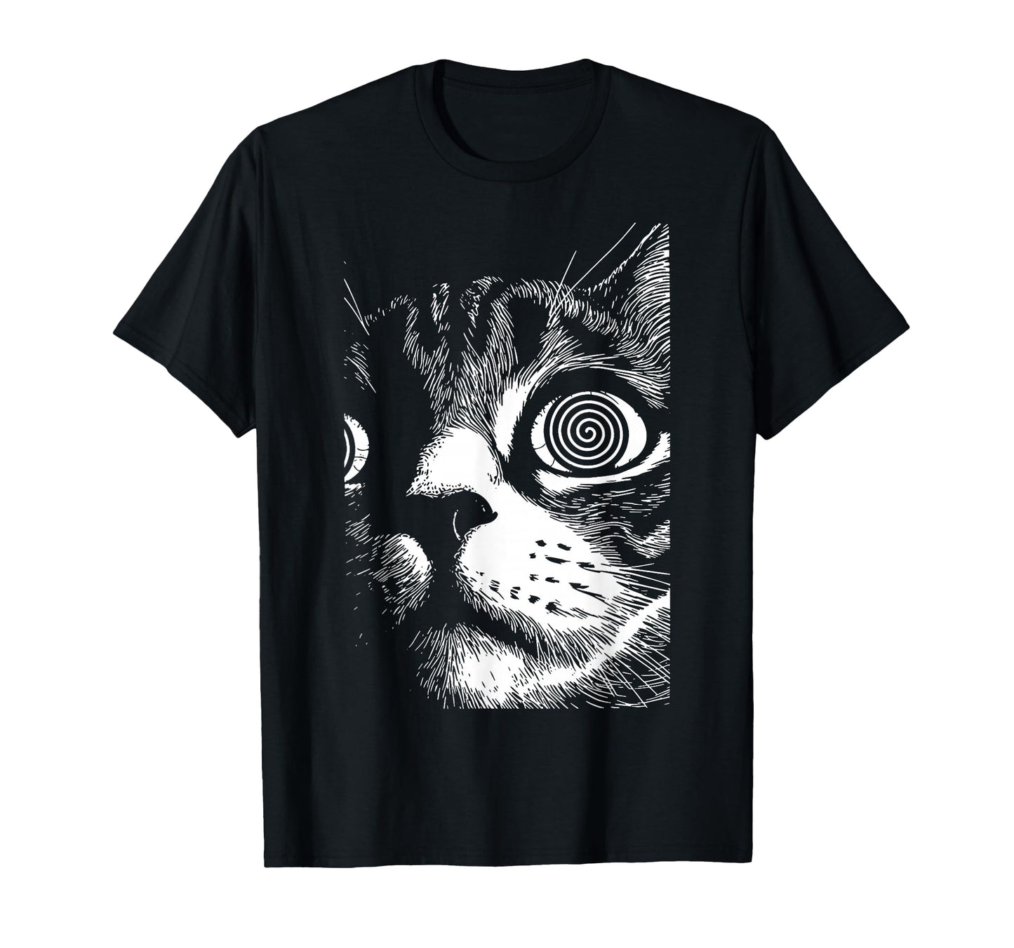 Psychedelic Cat Dark Aesthetic Crust T-Shirt - Graphic Print Men Women - T-Shirt, Sweatshirt, Hoodie