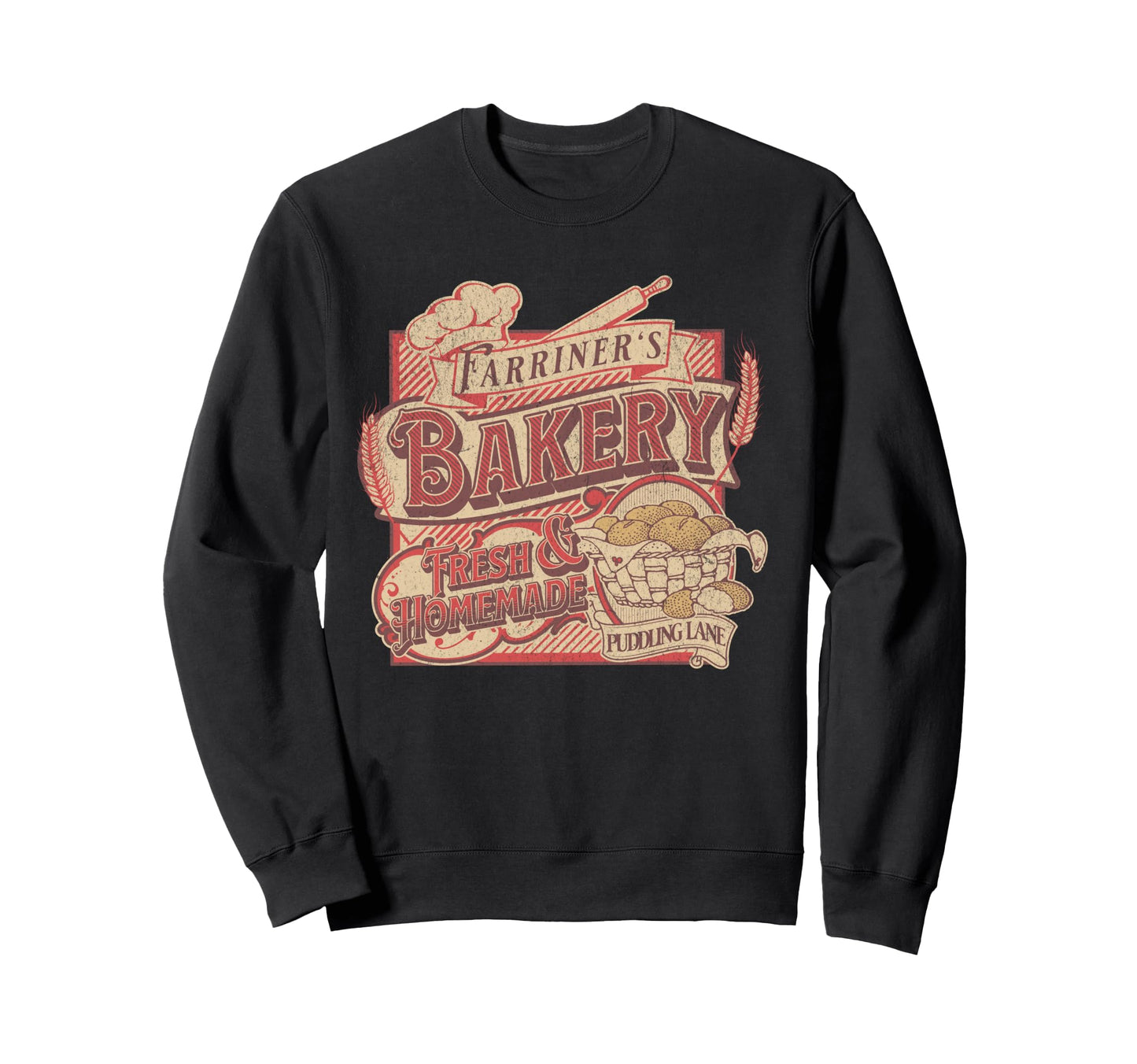 Farriners Bakery Pudding Lane Sweatshirt - Custom Art Print Men Women - T-Shirt, Sweatshirt, Hoodie