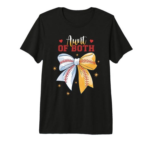 Aunt Both Baseball Softball Coquette T-Shirt - Trendy Graphic Men Women - T-Shirt, Sweatshirt, Hoodie