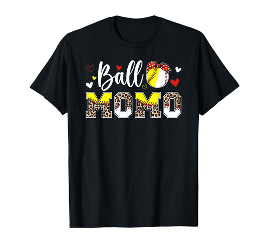 Ball Momo Leopard Softball Baseball Momo T-Shirt - Graphic Print Unisex - T-Shirt, Sweatshirt, Hoodie