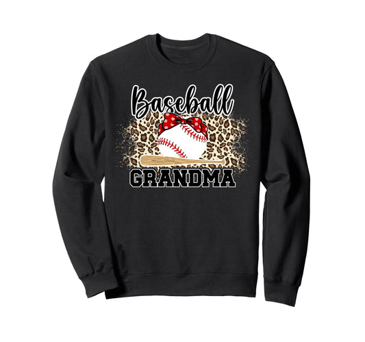 Baseball Grandma Baseball Player Sweatshirt - Graphic Print Men Women - T-Shirt, Sweatshirt, Hoodie