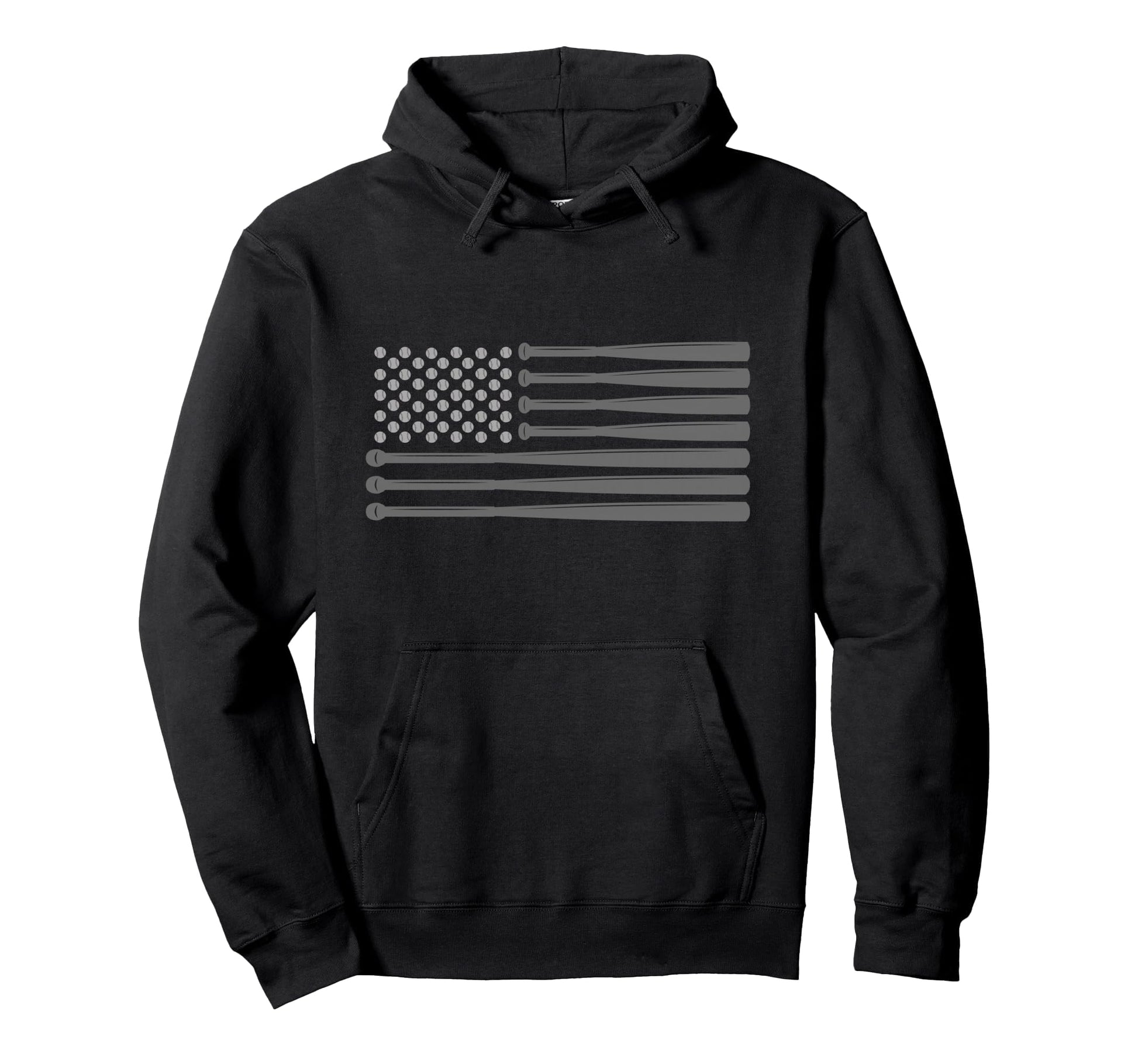 American Flag Baseball Baseball Hoodie - Graphic Print Men Women - T-Shirt, Sweatshirt, Hoodie