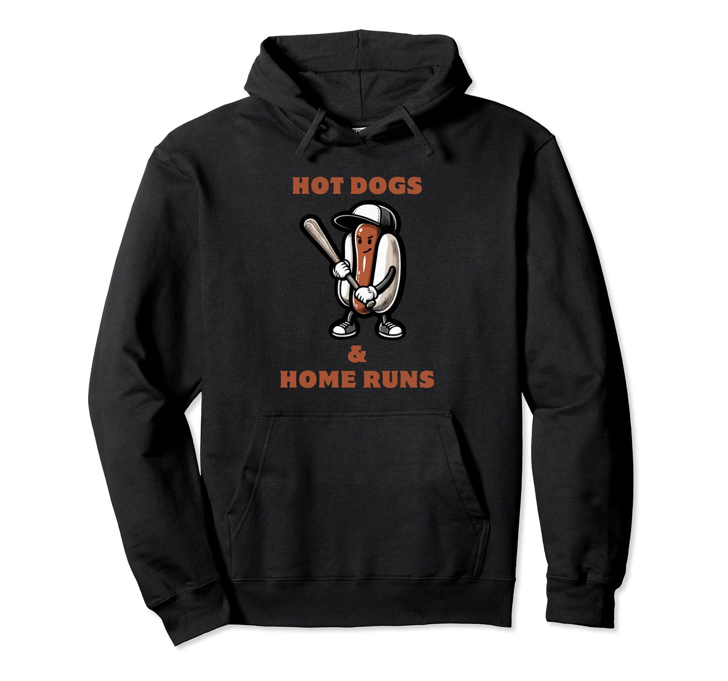 Baseball Hotdogs And Home Runs Hoodie - Trendy Graphic Unisex - T-Shirt, Sweatshirt, Hoodie