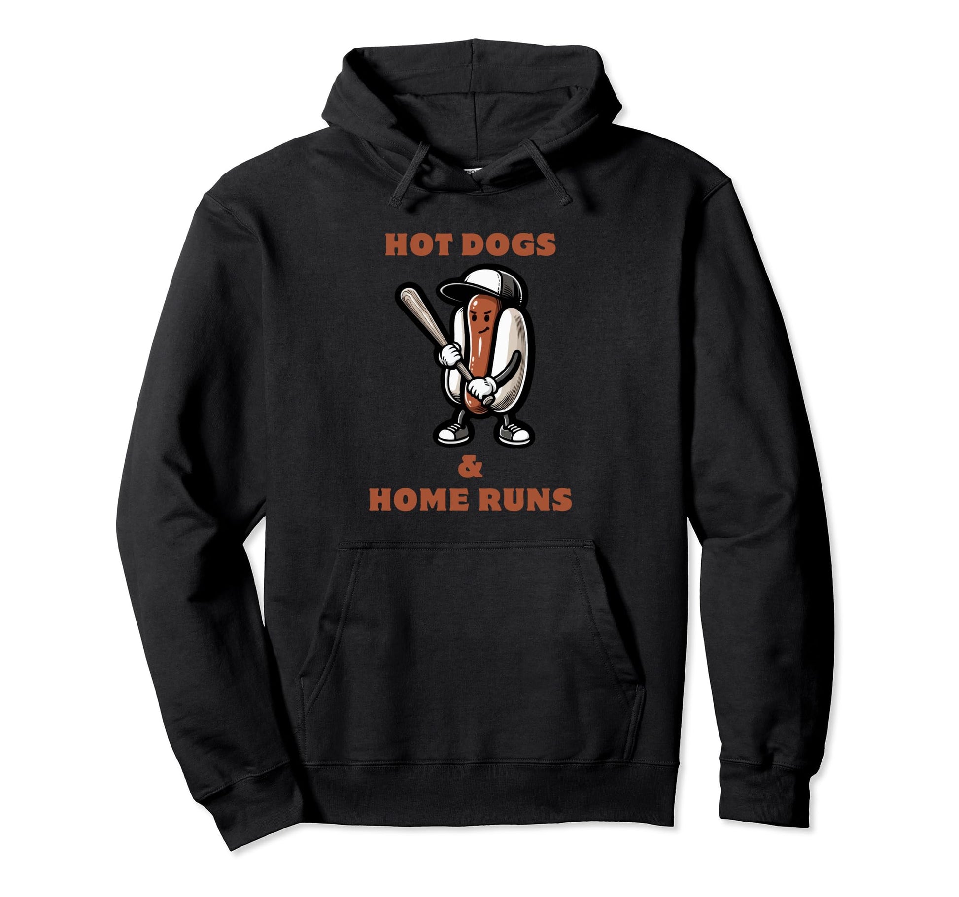 Baseball Hotdogs And Home Runs Hoodie - Trendy Graphic Unisex - T-Shirt, Sweatshirt, Hoodie