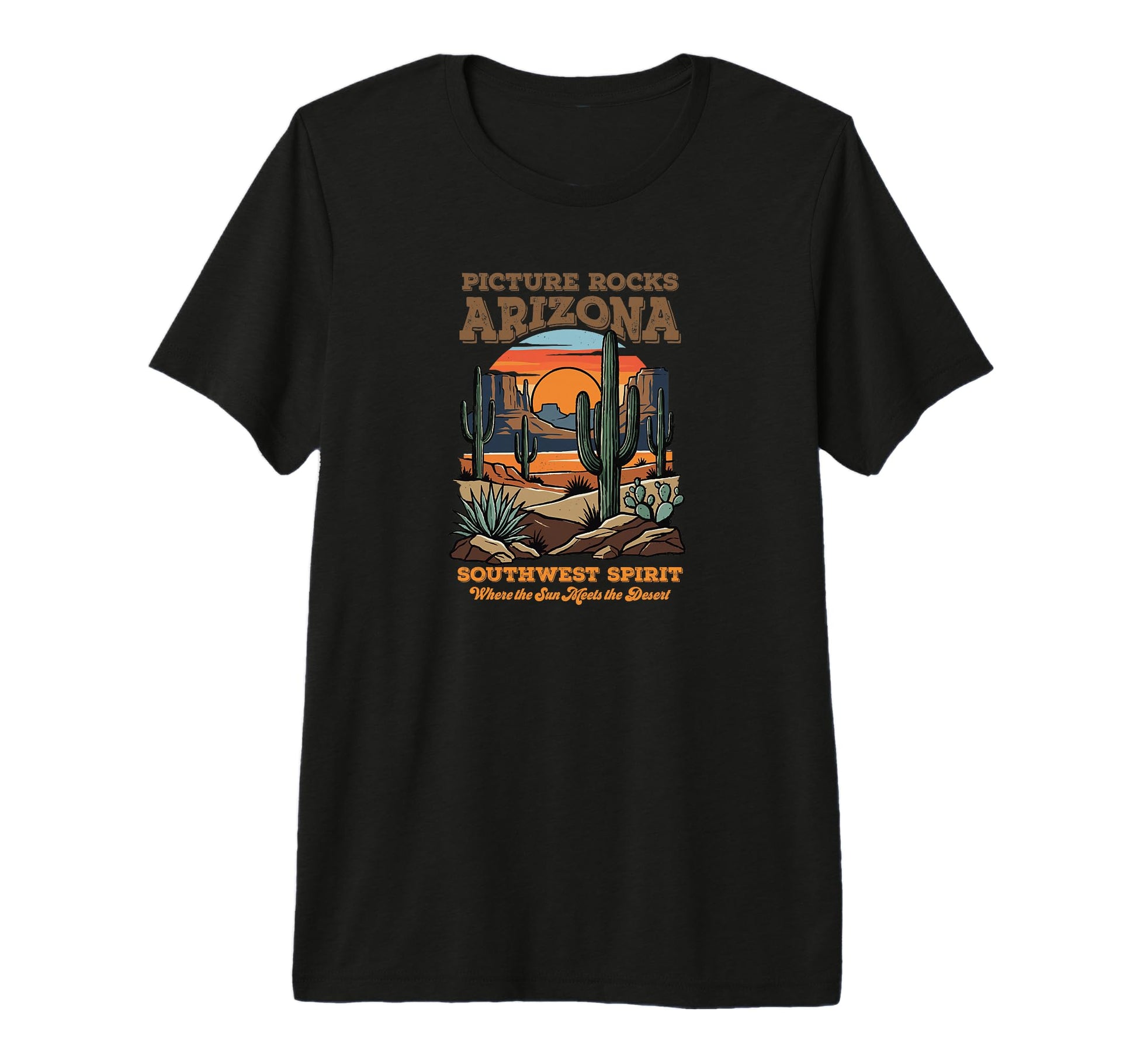 Picture Rocks Arizona Desert Sunset T-Shirt - Streetwear Style Men Women - T-Shirt, Sweatshirt, Hoodie