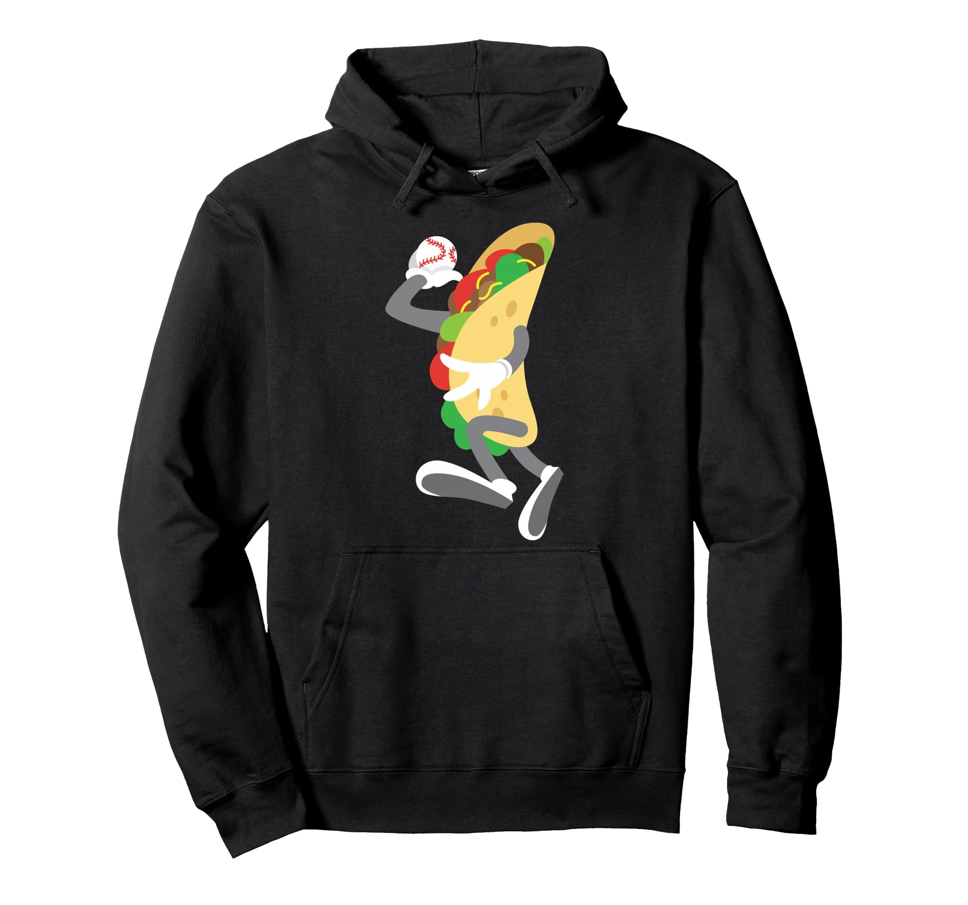 Taco Baseball Cinco De Mayo Foodie Hoodie - Fun Novelty Design for Adults - T-Shirt, Sweatshirt, Hoodie
