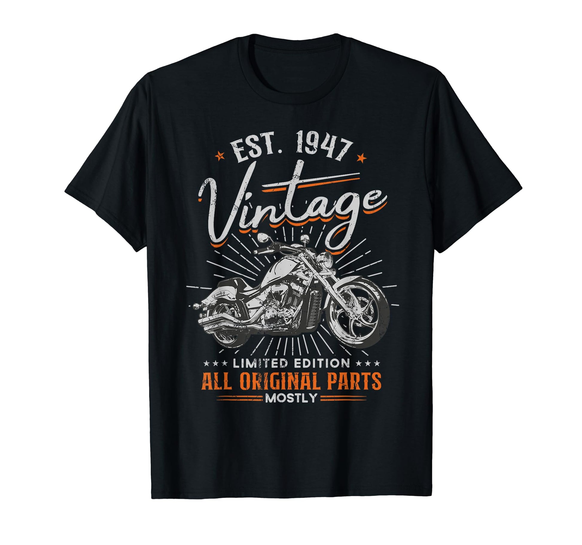 Est 1947 All Original Parts Motorcycle T-Shirt - Novelty Apparel Unisex - T-Shirt, Sweatshirt, Hoodie