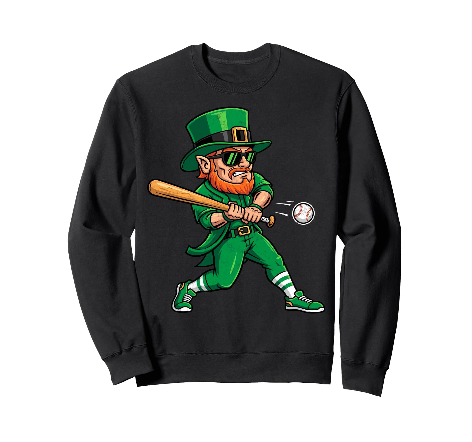 Funny St Patricks Day Leprechaun Sweatshirt - Streetwear Style Unisex - T-Shirt, Sweatshirt, Hoodie