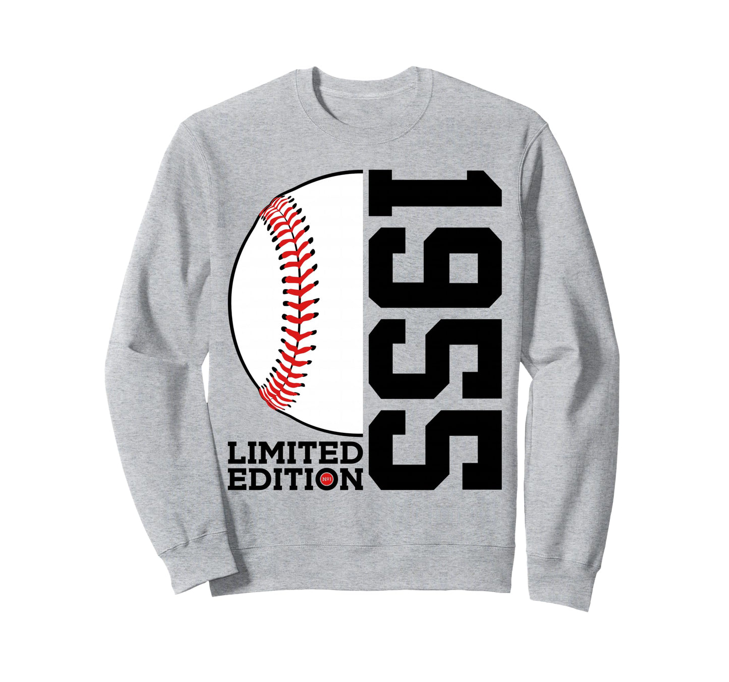 71St Birthday Baseball 1955 Sweatshirt - Casual Everyday Wear Men Women - T-Shirt, Sweatshirt, Hoodie