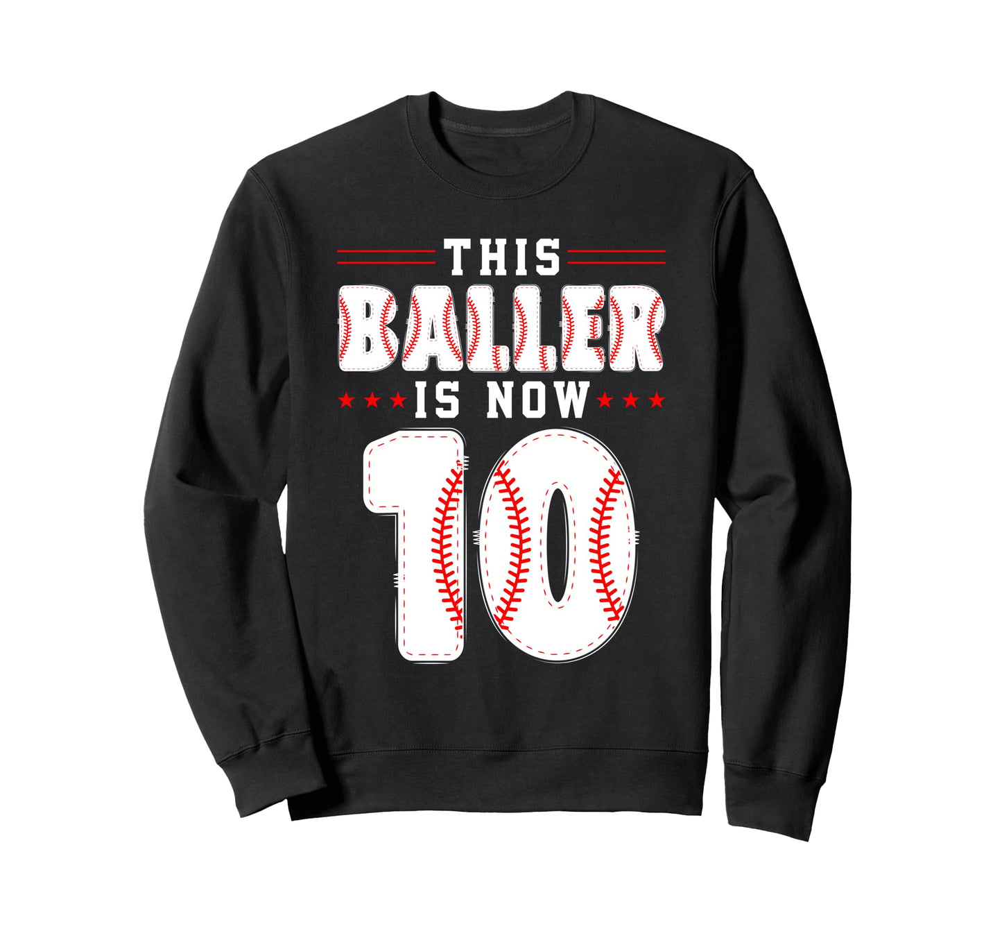 10Th Birthday Baseball Lover Sweatshirt - Casual Everyday Wear for Adults - T-Shirt, Sweatshirt, Hoodie