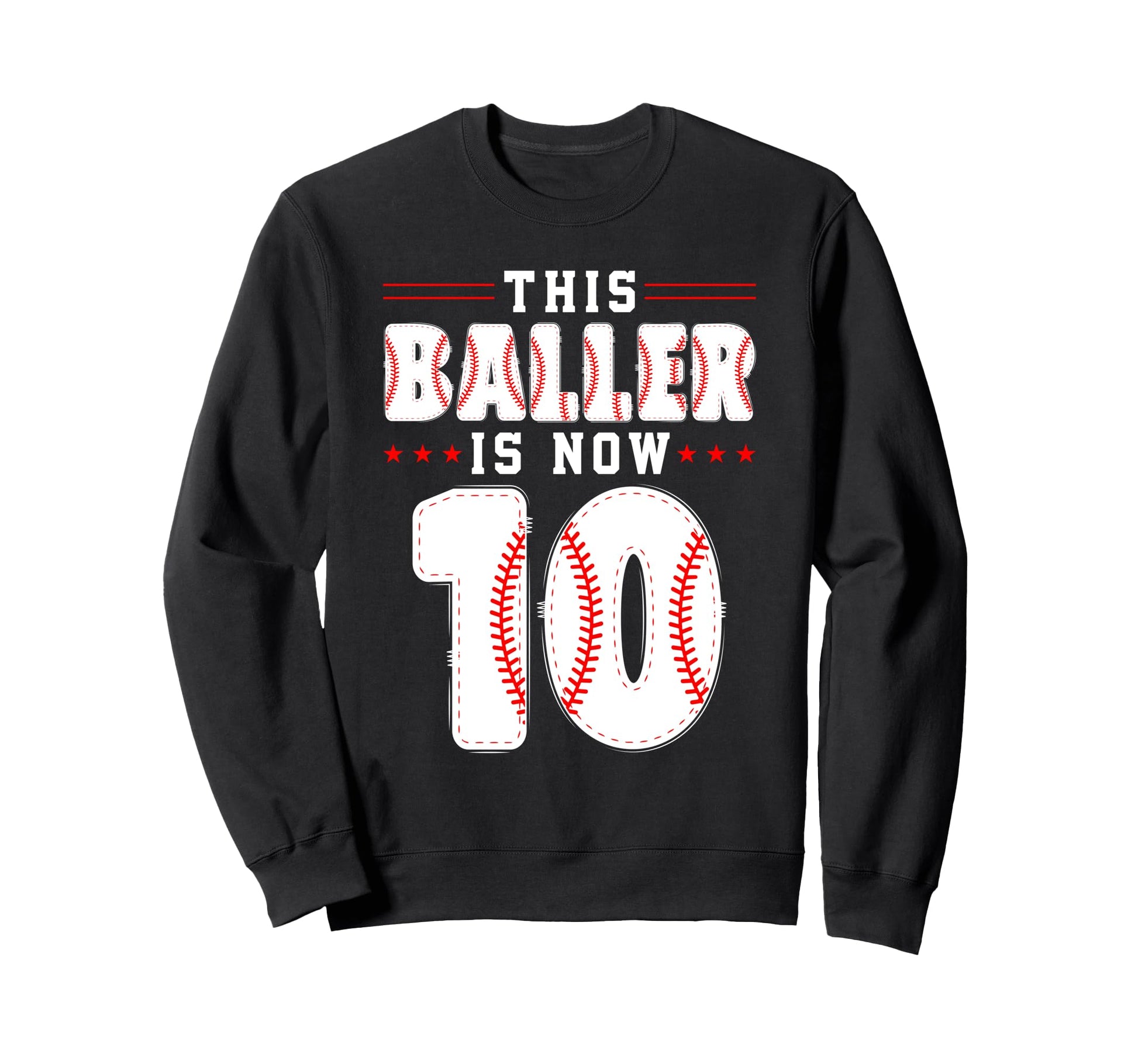 10Th Birthday Baseball Lover Sweatshirt - Casual Everyday Wear for Adults - T-Shirt, Sweatshirt, Hoodie