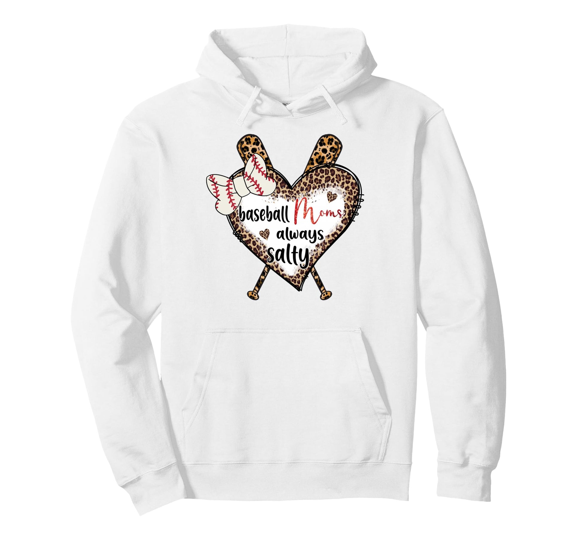 Mom Squad Leopard Baseball Mother Sport Hoodie - Custom Art Print Unisex - T-Shirt, Sweatshirt, Hoodie