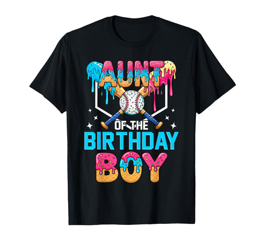 Aunt Birthday Funny Baseball Ice T-Shirt - Fun Novelty Design Men Women - T-Shirt, Sweatshirt, Hoodie