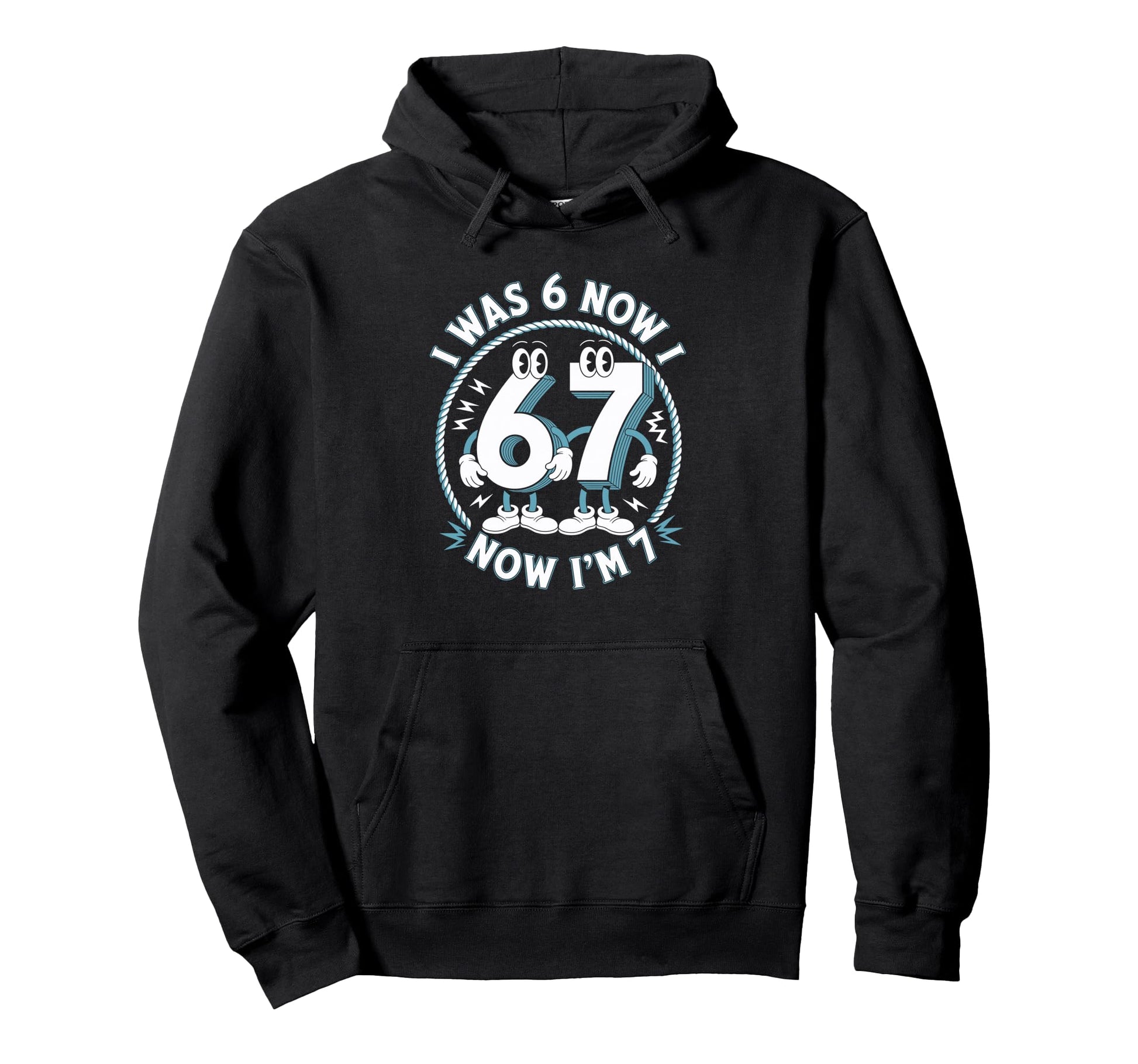 I Was 6 Now Im 7 Groovy Seventh Hoodie - Streetwear Style for Adults - T-Shirt, Sweatshirt, Hoodie