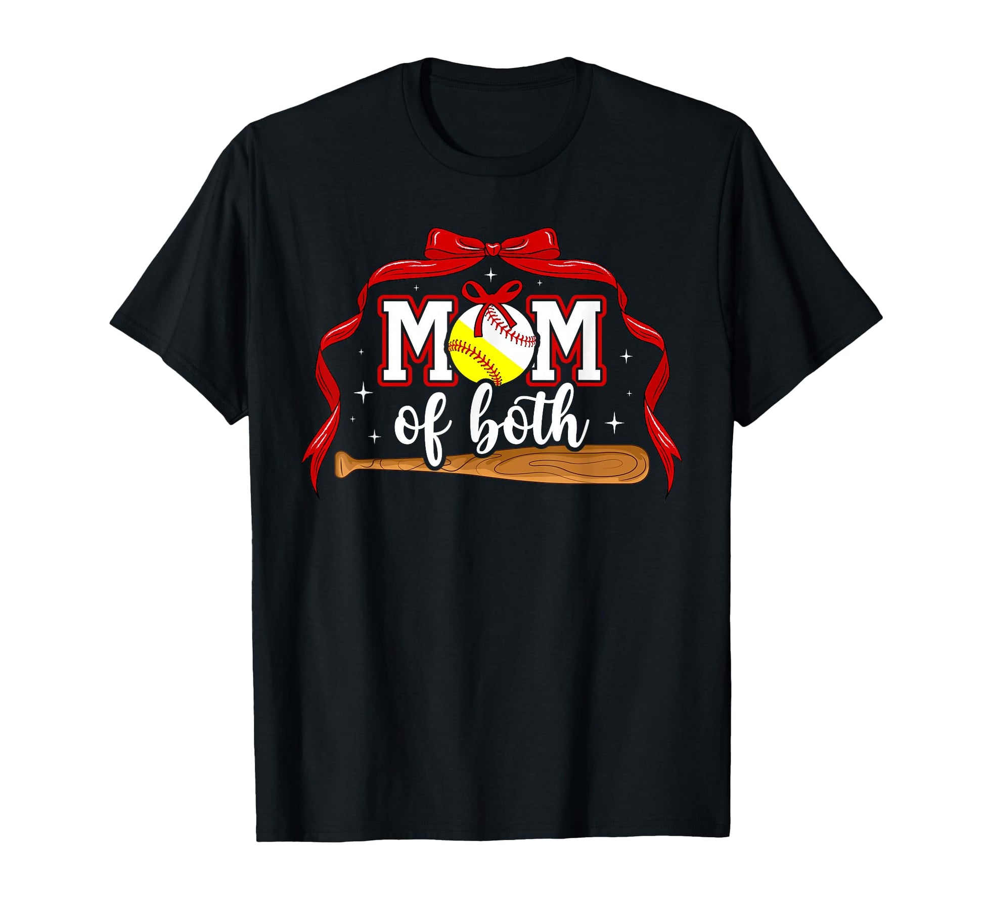 Mom Both Coquette Baseball Softball Mom T-Shirt - Unique Graphic Men Women - T-Shirt, Sweatshirt, Hoodie