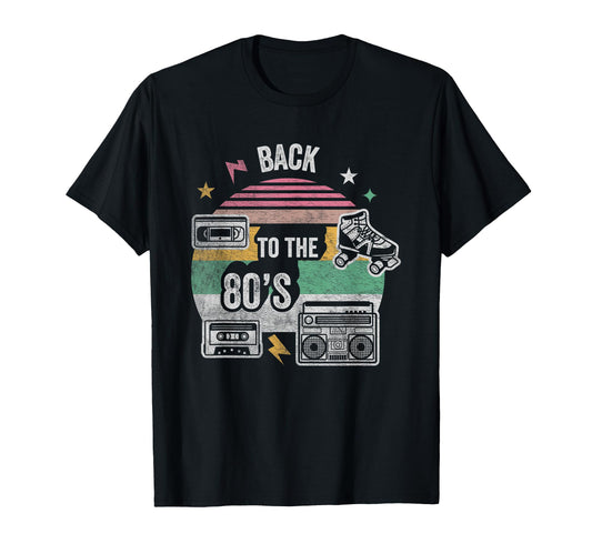 Back To 80S Cassette Roller Skate T-Shirt - Trendy Graphic Men Women - T-Shirt, Sweatshirt, Hoodie