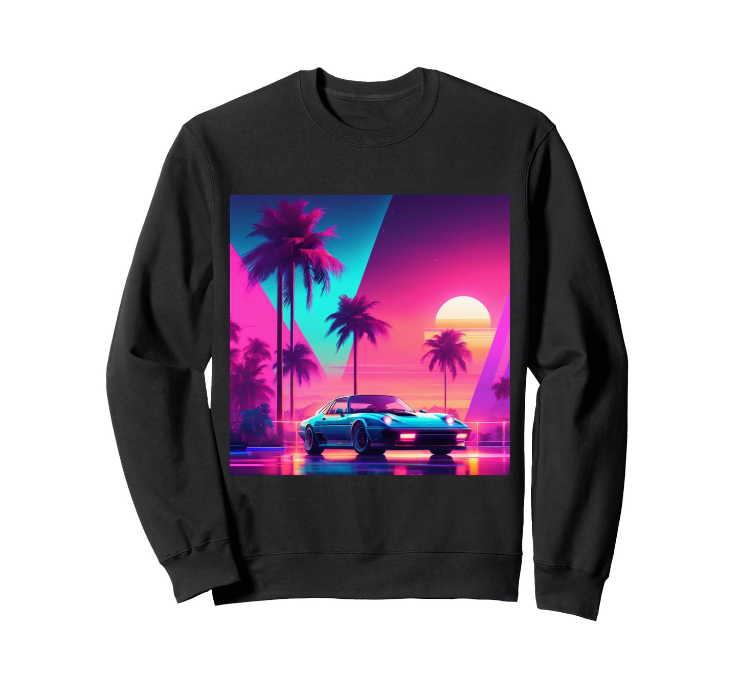 Synthwave Retrowave Aesthetic Jdm Sweatshirt - Unique Graphic for Adults - T-Shirt, Sweatshirt, Hoodie