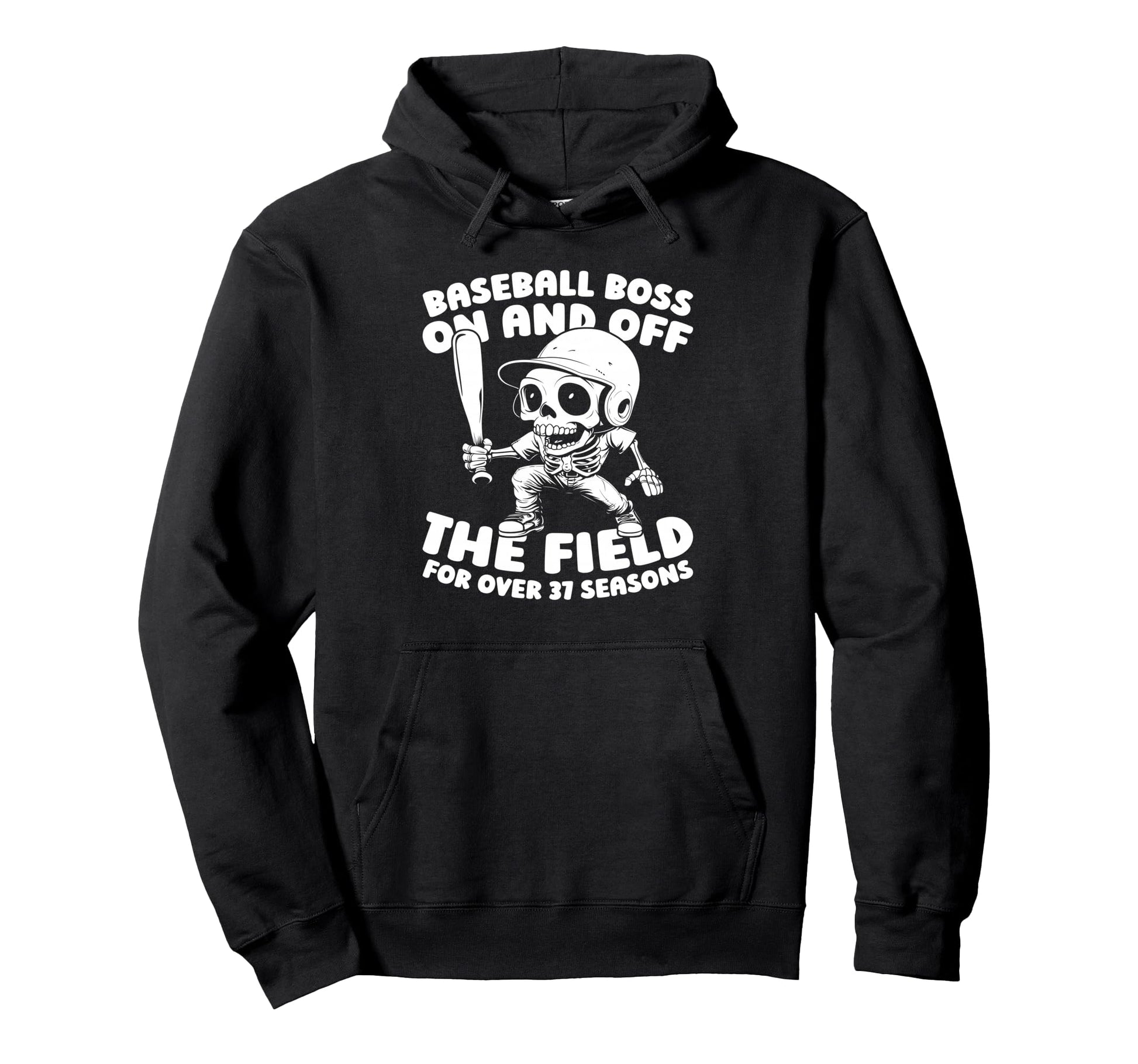 37 Years Old Baseballer Player Team Hoodie - Novelty Apparel for Adults - T-Shirt, Sweatshirt, Hoodie