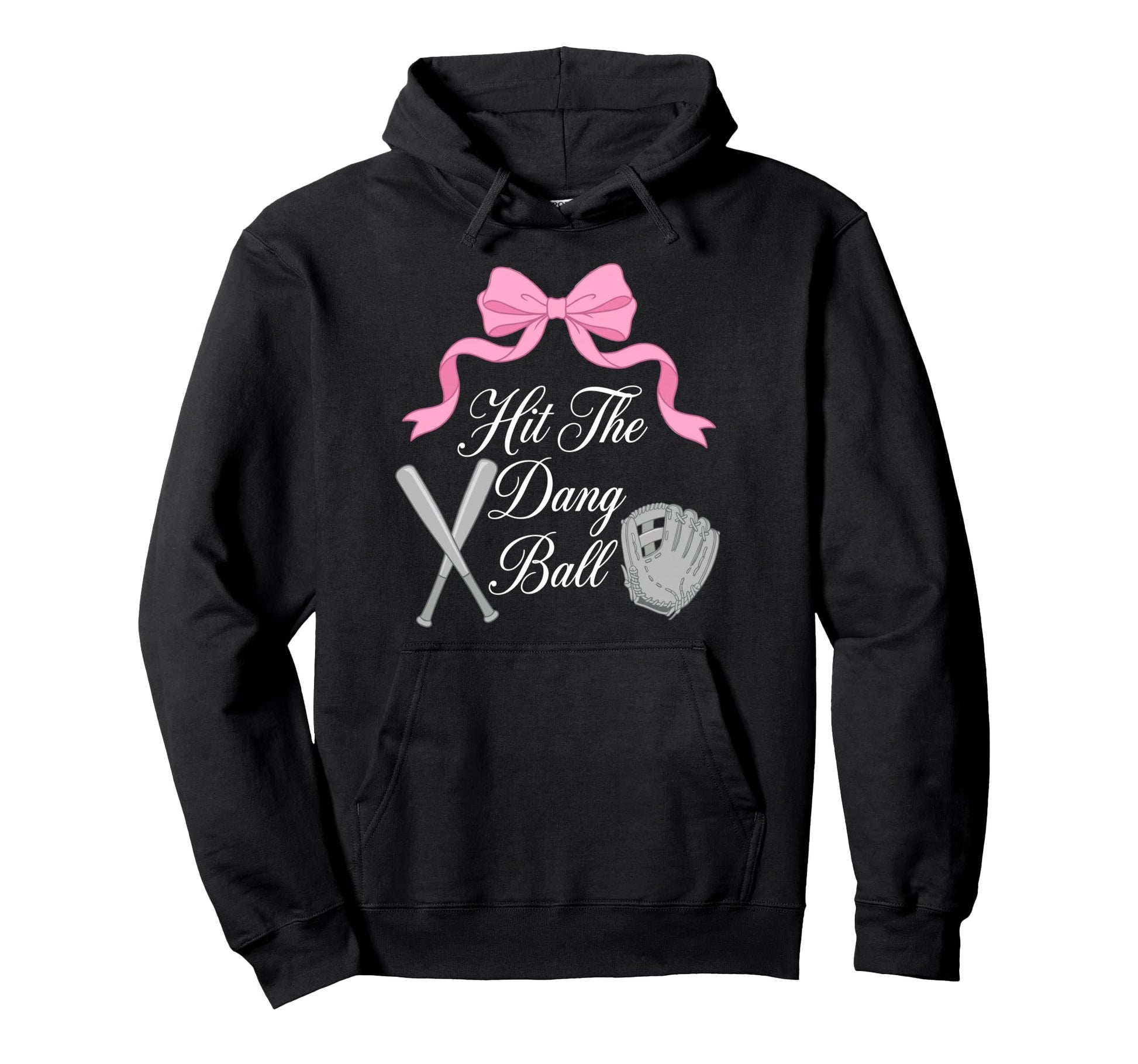 Hit Dang Ball Baseball Player Coquette Hoodie - Streetwear Style for Adults - T-Shirt, Sweatshirt, Hoodie
